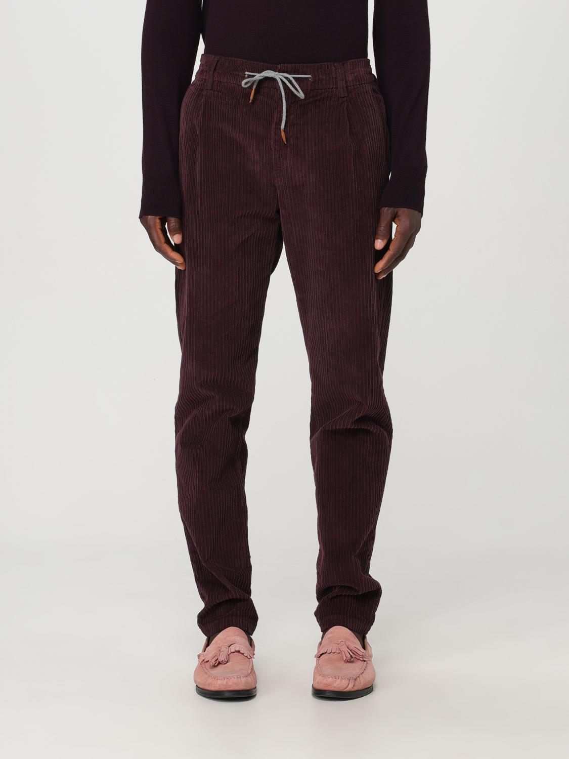 Eleventy Pants ELEVENTY Men color Burgundy