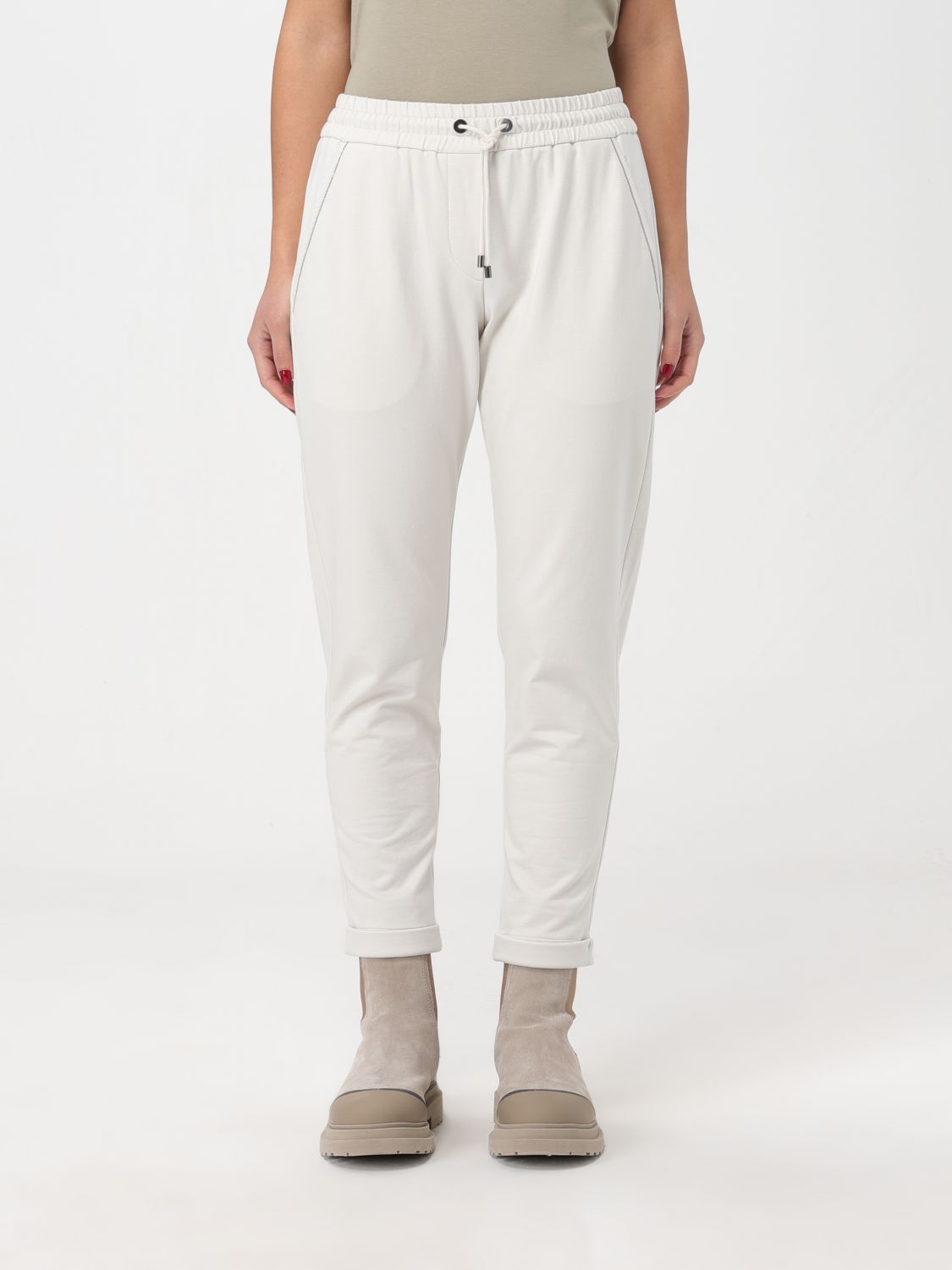 Brunello Cucinelli Trousers BRUNELLO CUCINELLI Woman colour White