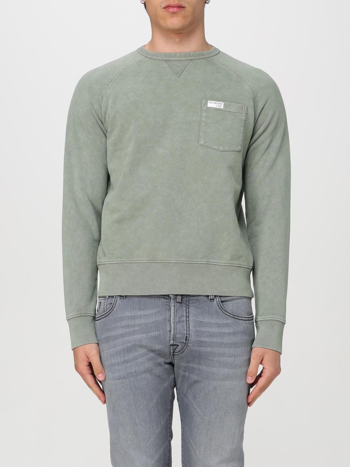 Fay Sweatshirt FAY Men color Sage