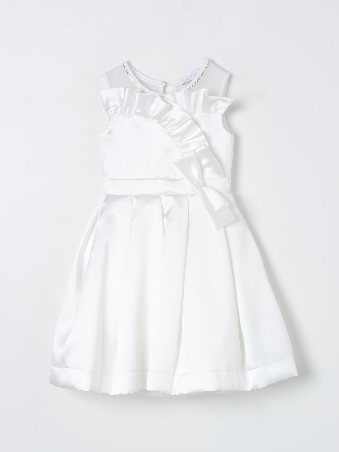 Monnalisa Dress MONNALISA Kids colour Yellow Cream