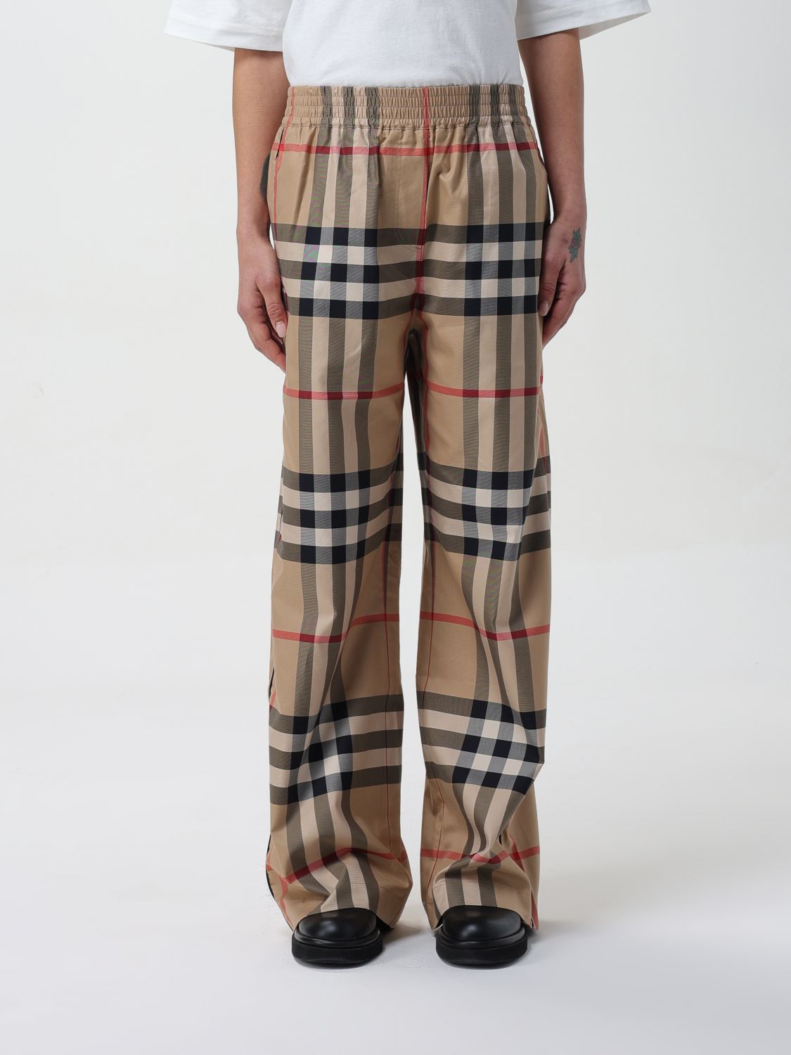 Burberry Trousers BURBERRY Woman colour Beige