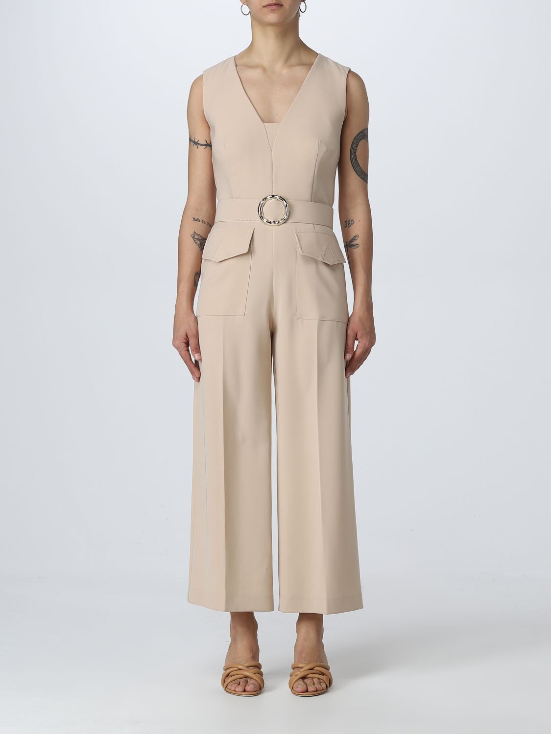 Simona Corsellini Jumpsuits SIMONA CORSELLINI Woman colour Sand