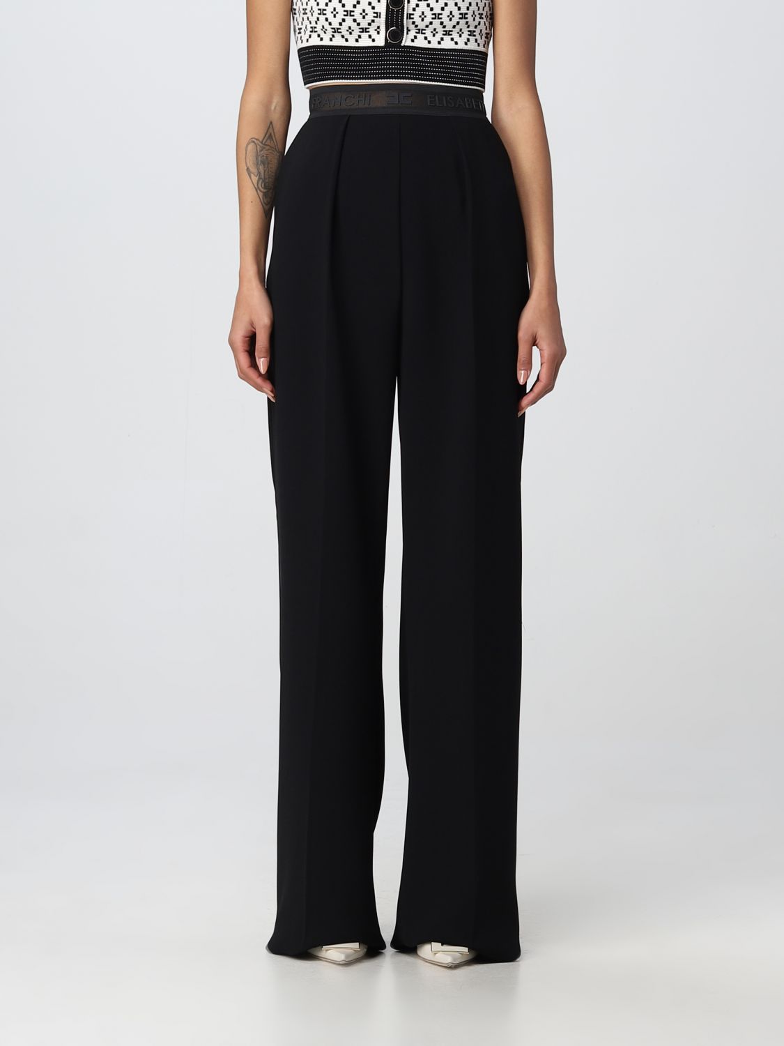 Elisabetta Franchi Trousers ELISABETTA FRANCHI Woman colour Black