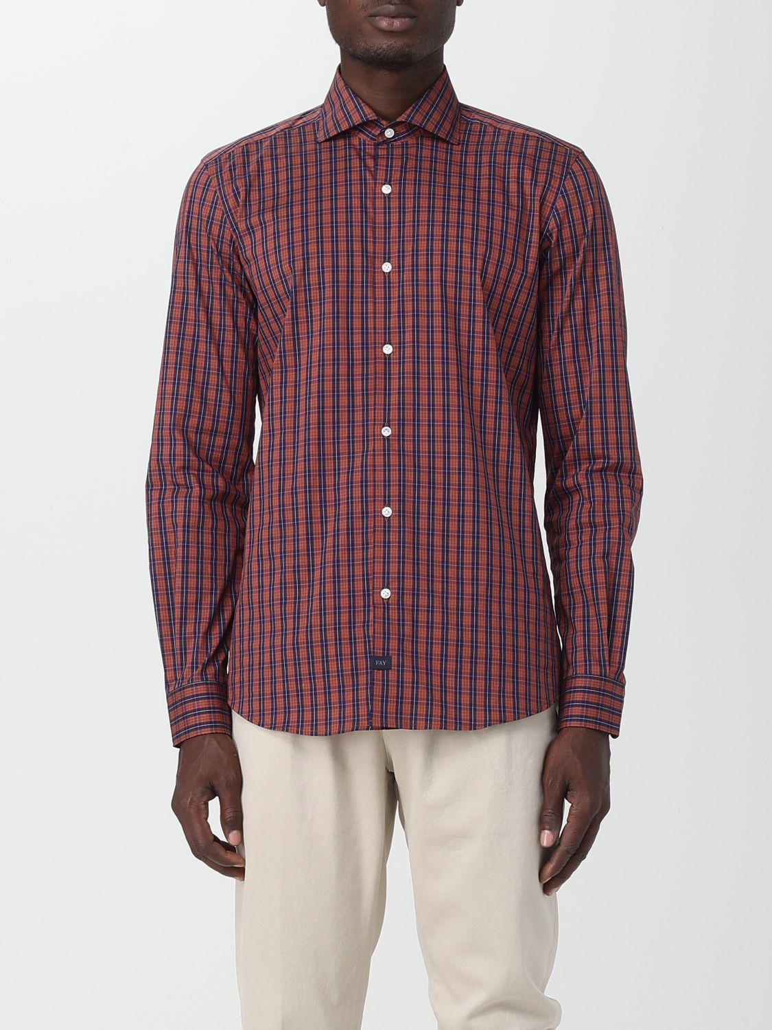 Fay Shirt FAY Men colour Brick Red