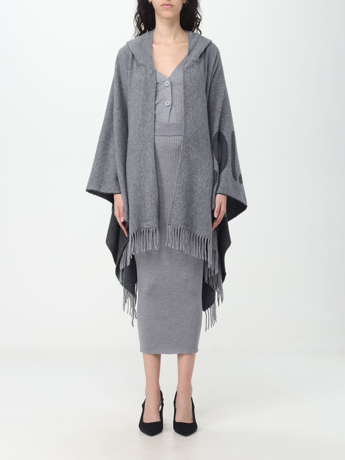 Semicouture Cloak SEMICOUTURE Woman colour Grey