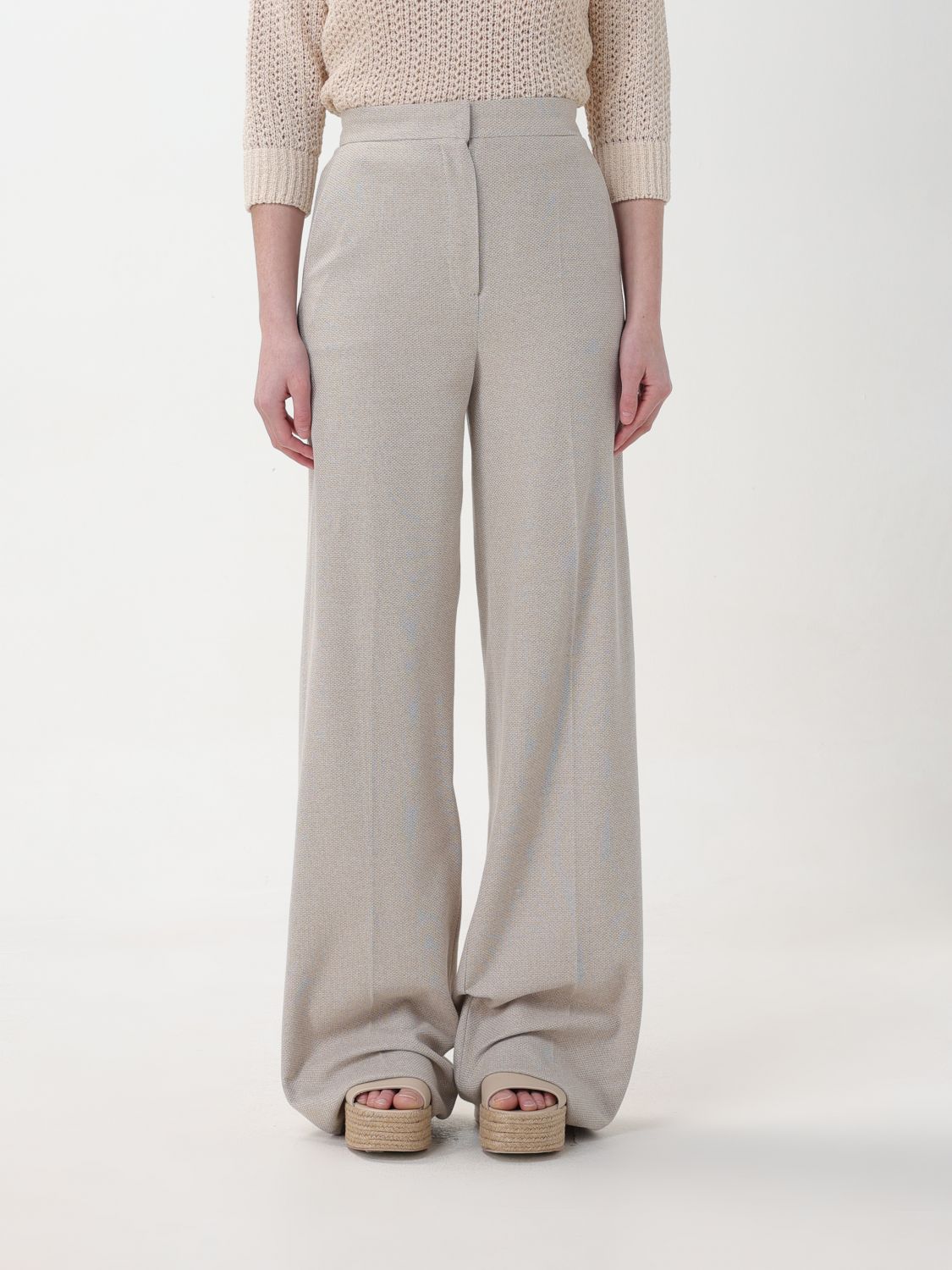 Max Mara Trousers MAX MARA Woman colour Beige