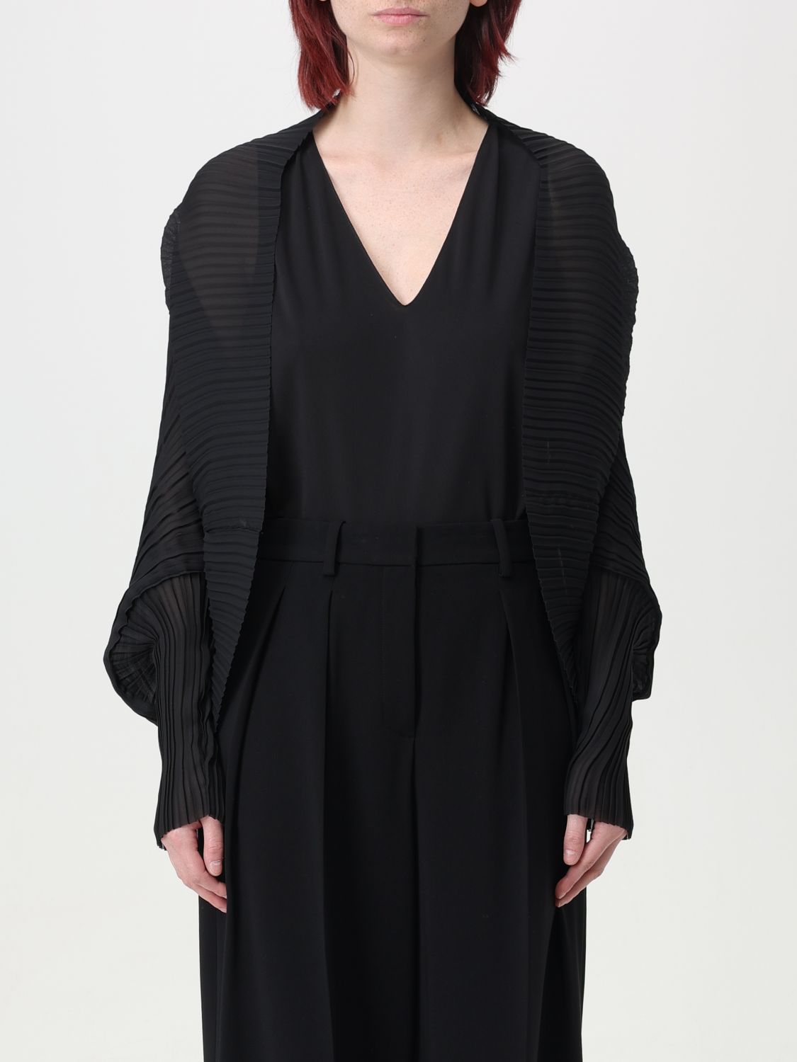 Max Mara Cloak MAX MARA Woman colour Black