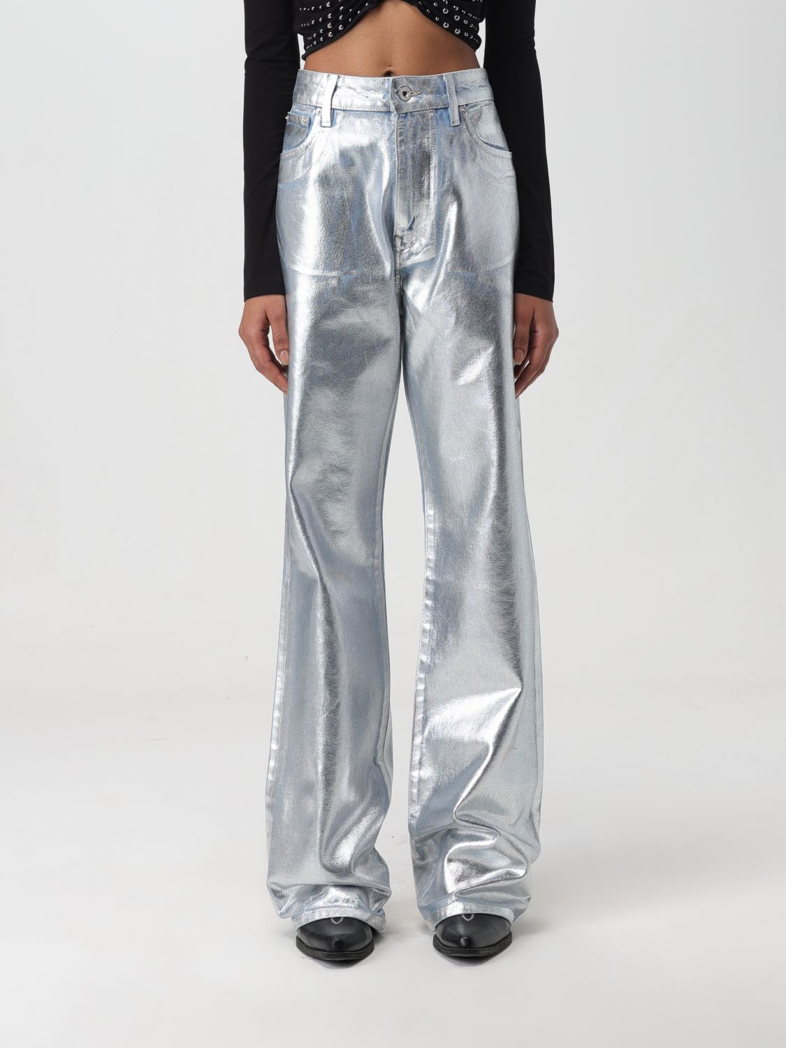 Rabanne Trousers RABANNE Woman colour Silver