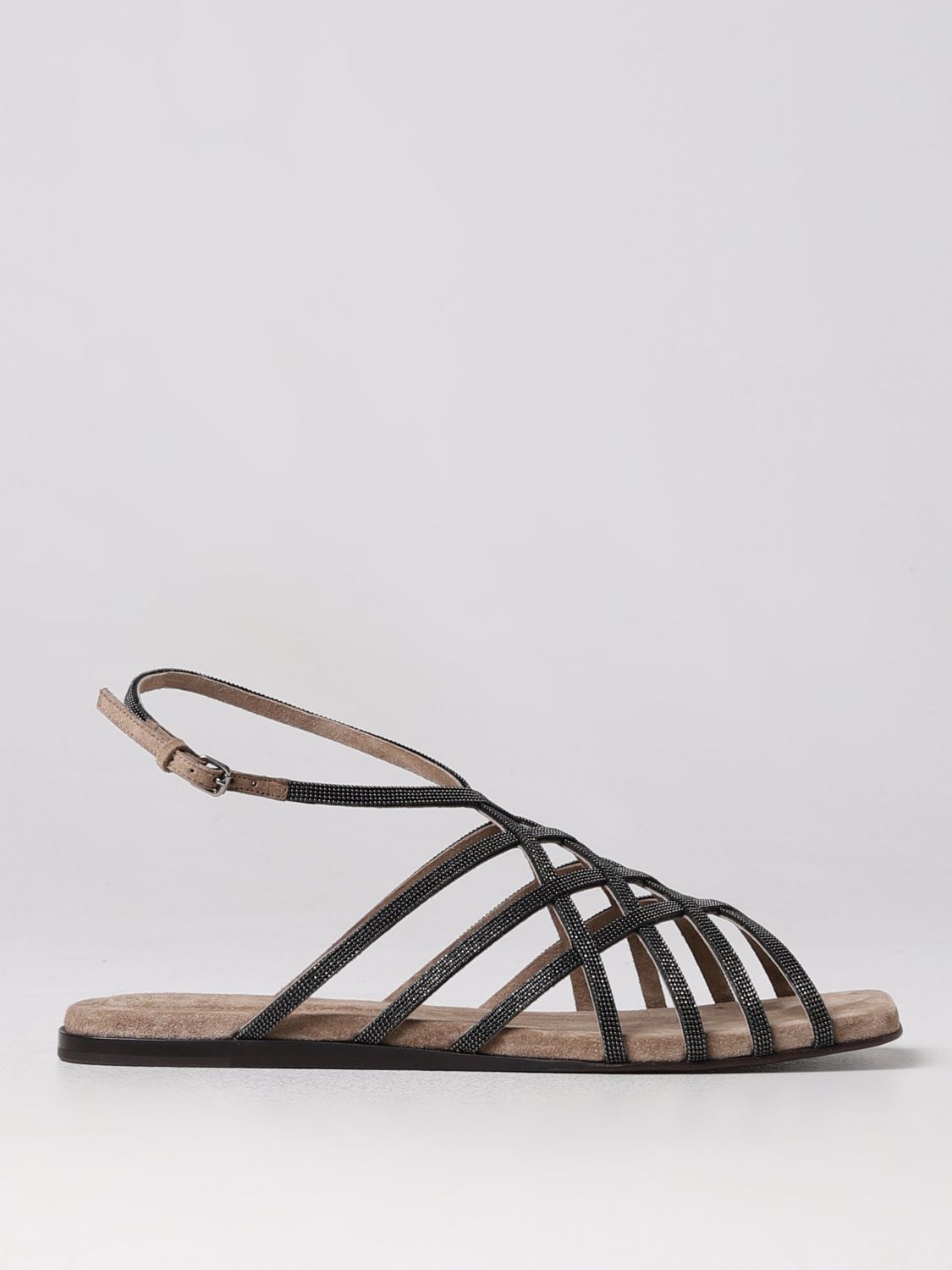 Brunello Cucinelli Flat Sandals BRUNELLO CUCINELLI Woman colour Brown