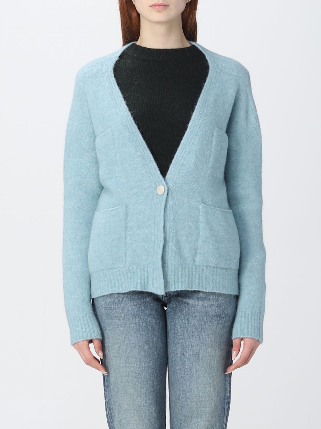 Alysi Cardigan ALYSI Woman colour Gnawed Blue