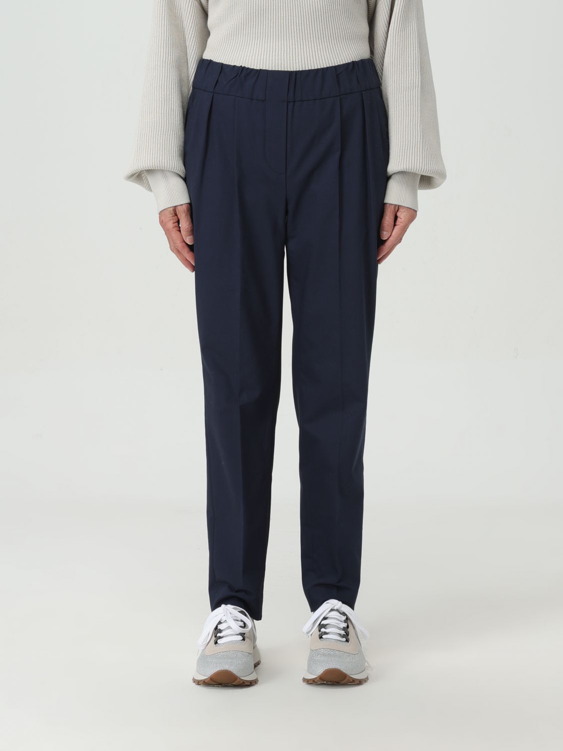 Brunello Cucinelli Trousers BRUNELLO CUCINELLI Woman colour Blue