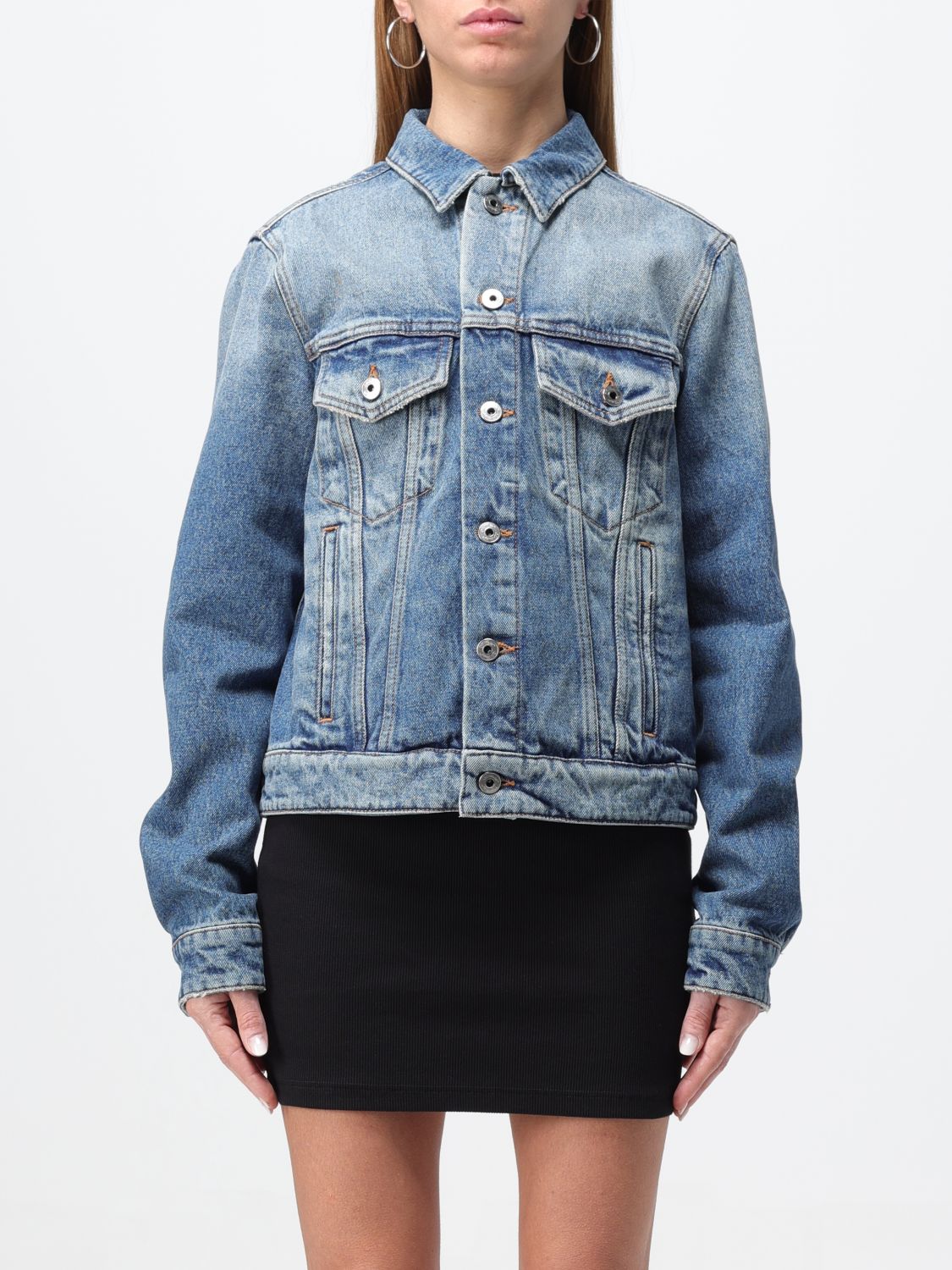 OFF-WHITE Jacket OFF-WHITE Woman colour Blue