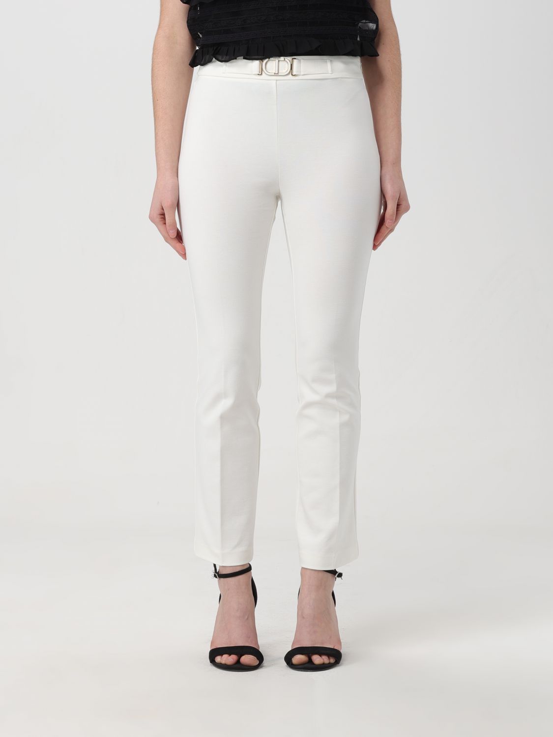 Twinset Trousers TWINSET Woman colour White