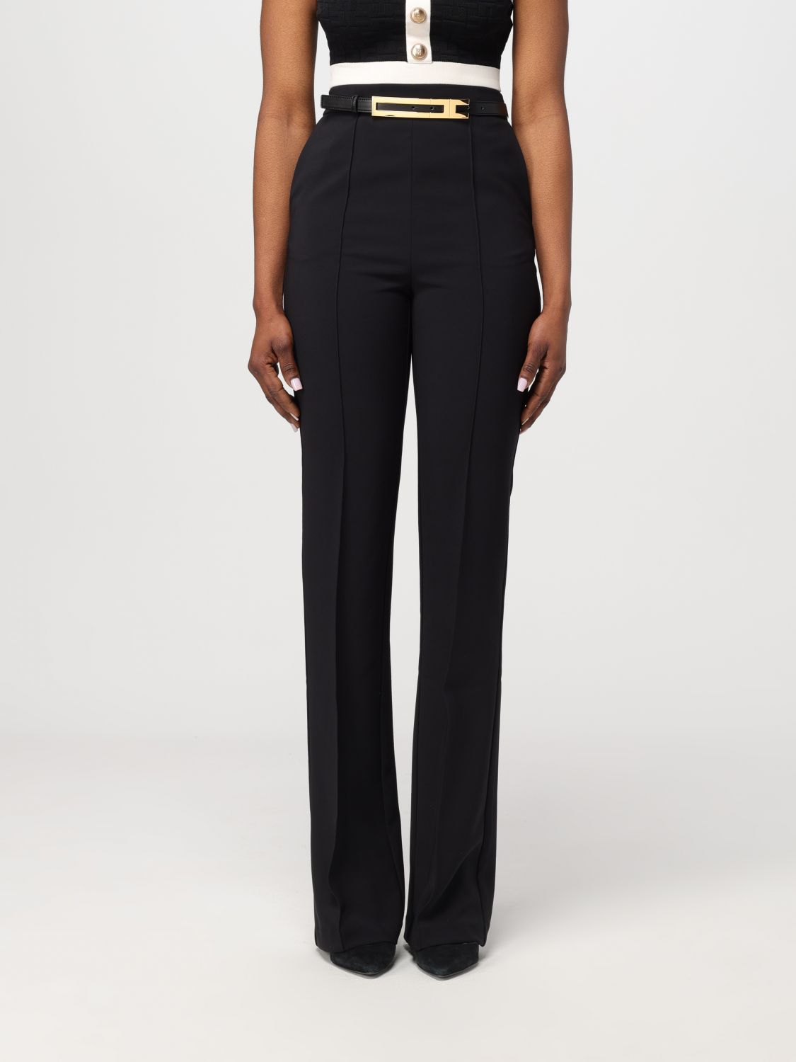 Elisabetta Franchi Trousers ELISABETTA FRANCHI Woman colour Black