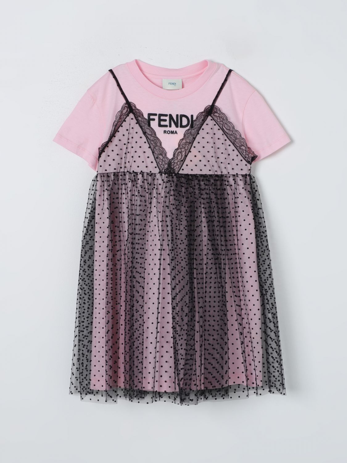 Fendi Kids Dress FENDI KIDS Kids colour Pink