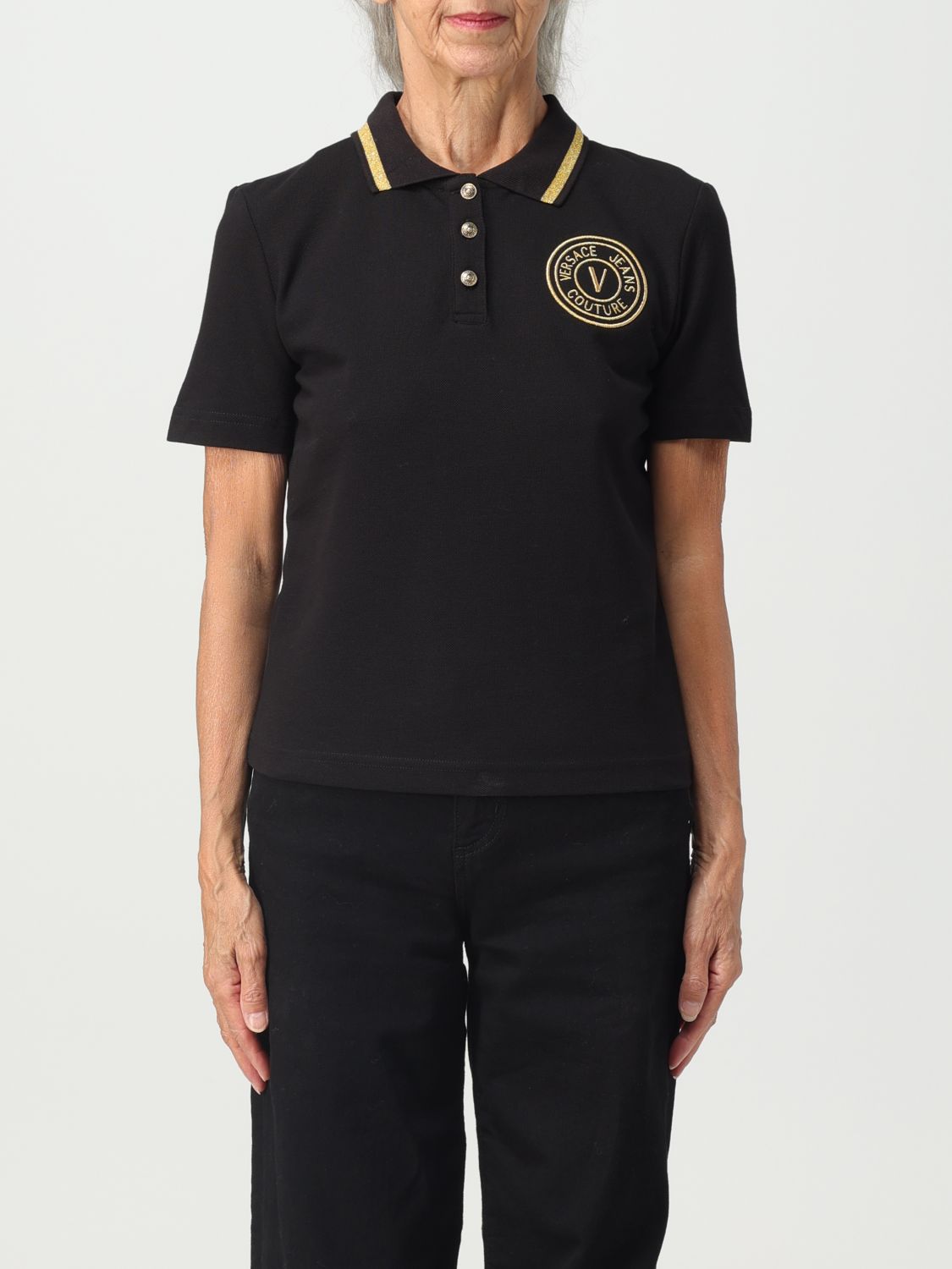 Versace Jeans Couture Polo Shirt VERSACE JEANS COUTURE Woman colour Black