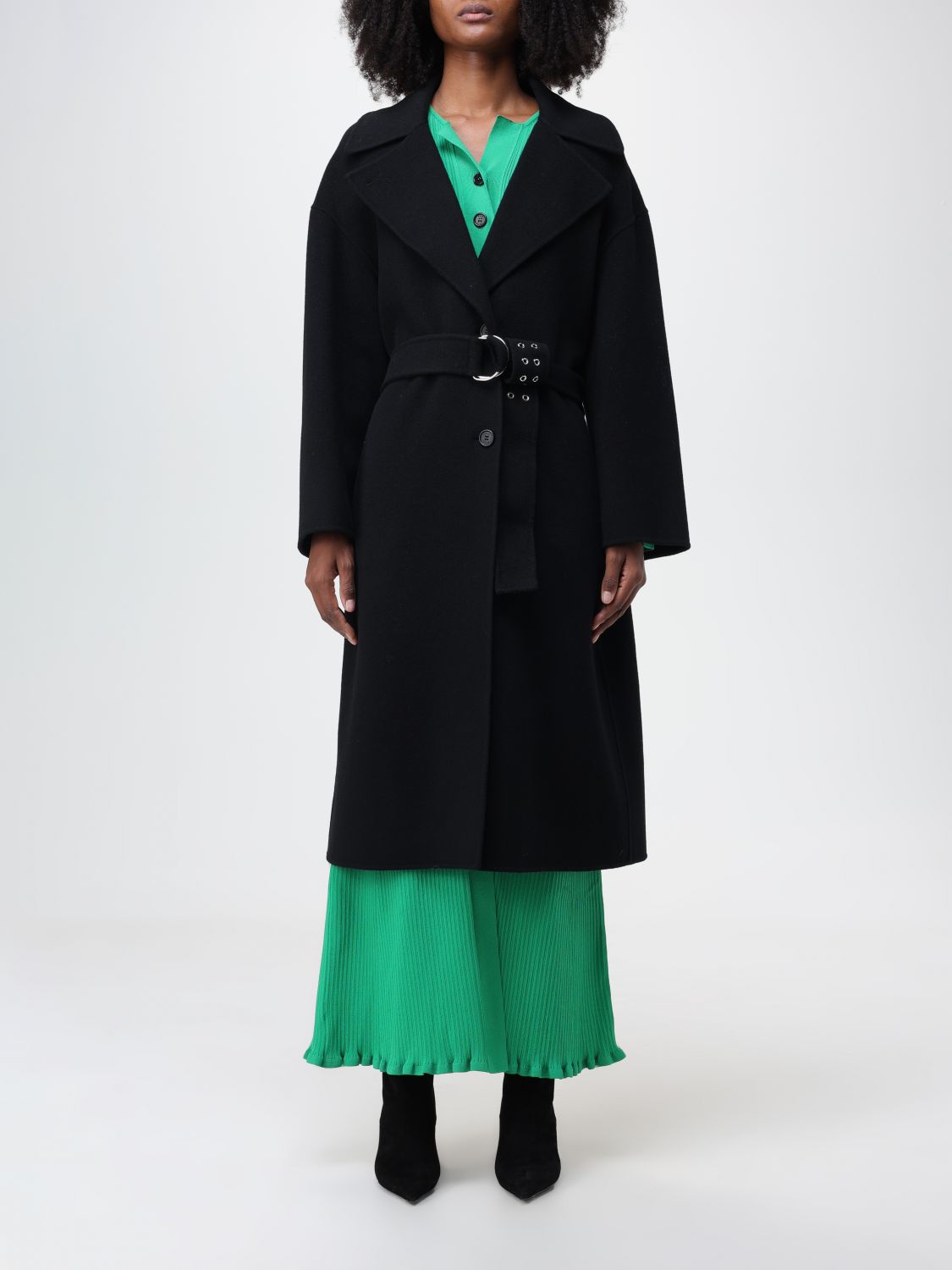 Philosophy Di Lorenzo Serafini Coat PHILOSOPHY DI LORENZO SERAFINI Woman colour Black