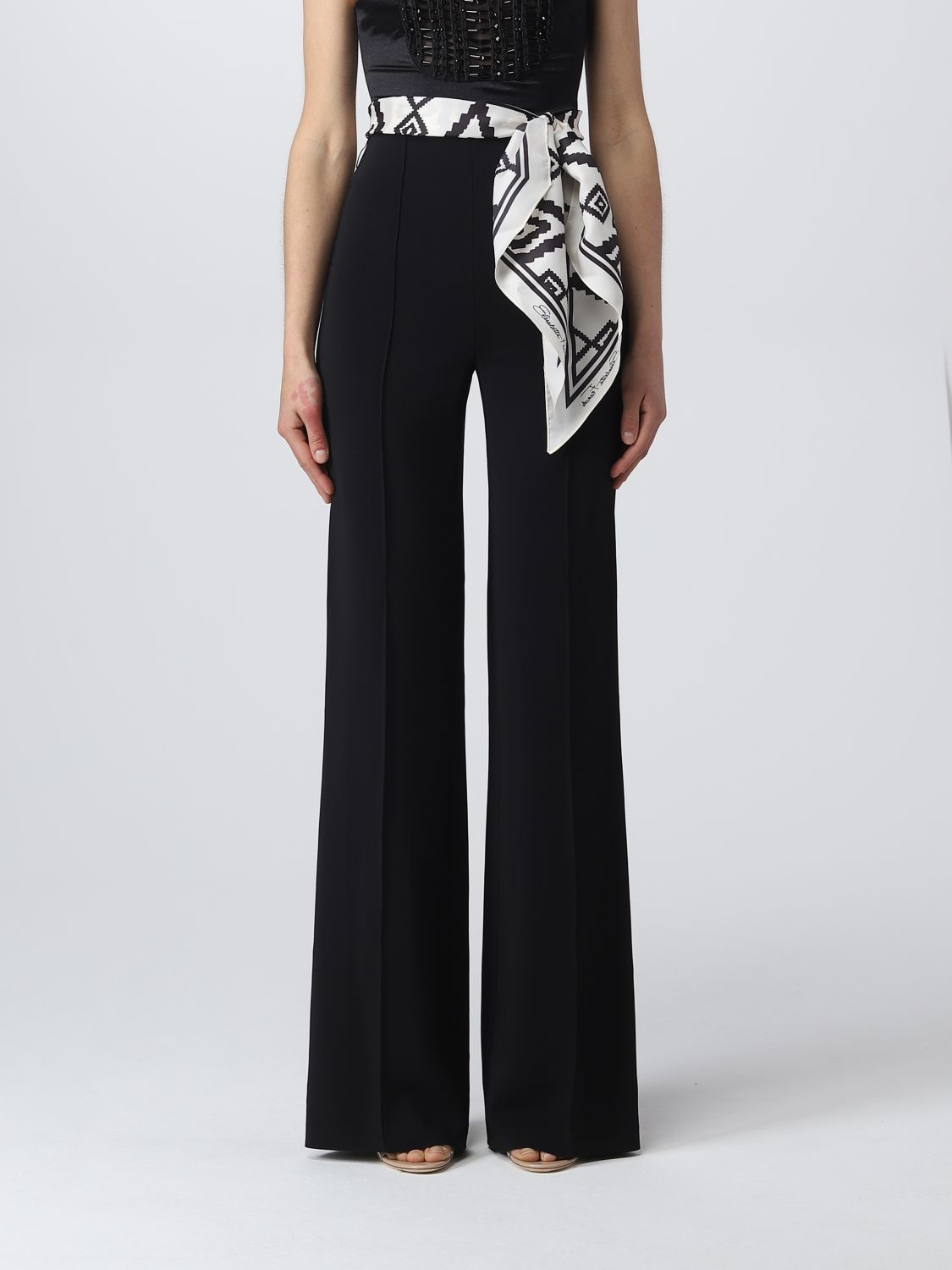 Elisabetta Franchi Trousers ELISABETTA FRANCHI Woman colour Black