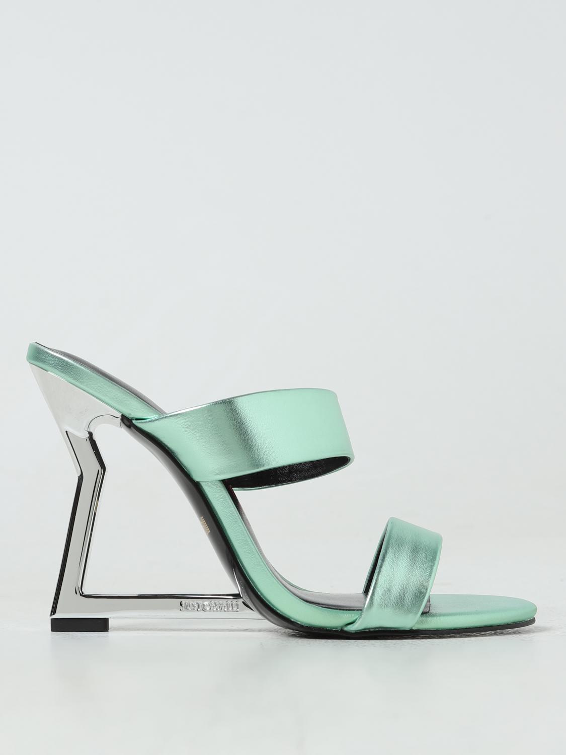 Just Cavalli Heeled Sandals JUST CAVALLI Woman colour Green