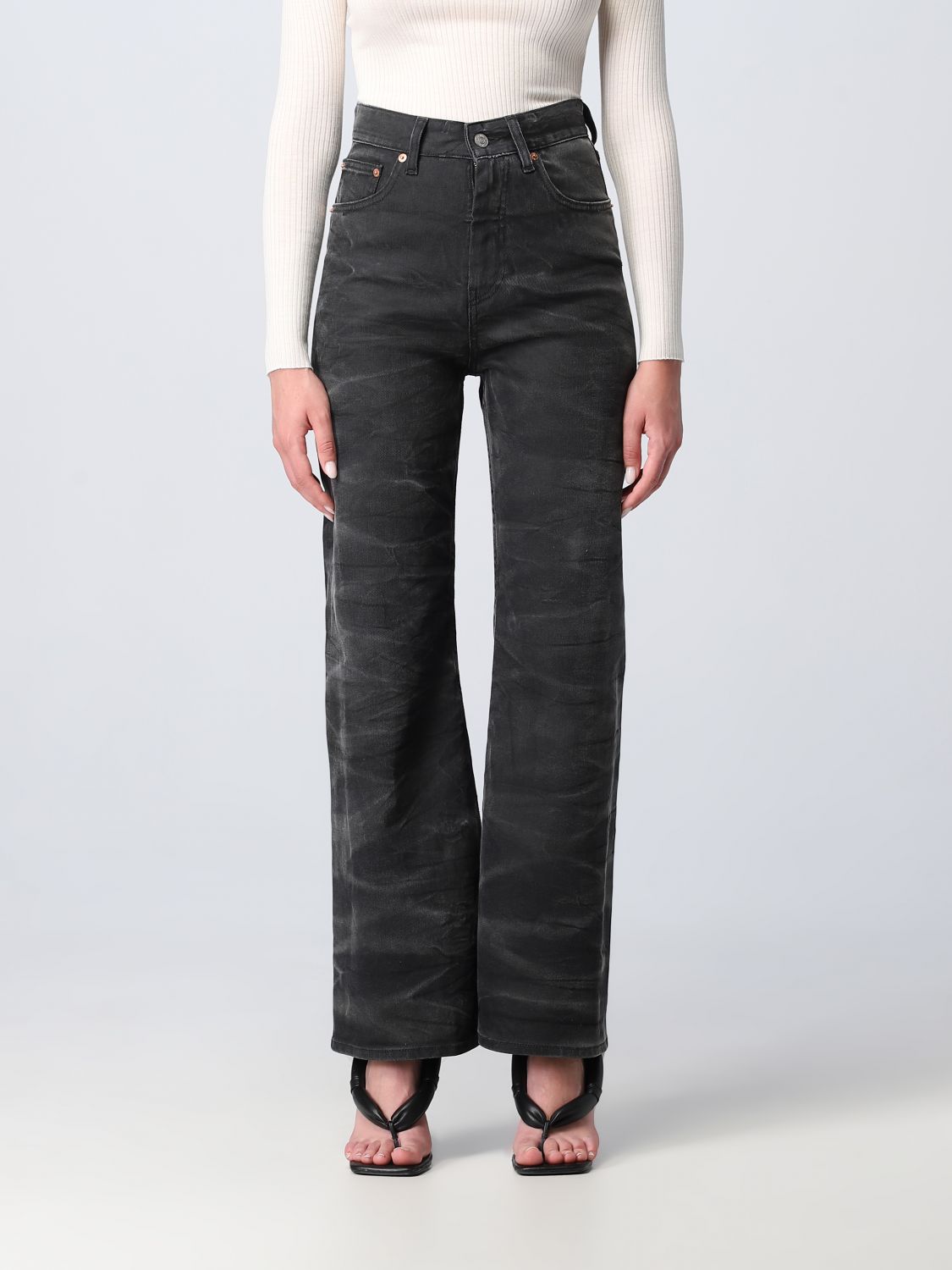 MM6 Maison Margiela Jeans MM6 MAISON MARGIELA Woman colour Grey