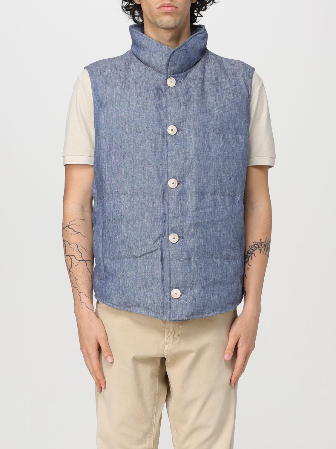 Brunello Cucinelli Suit Vest BRUNELLO CUCINELLI Men color Denim