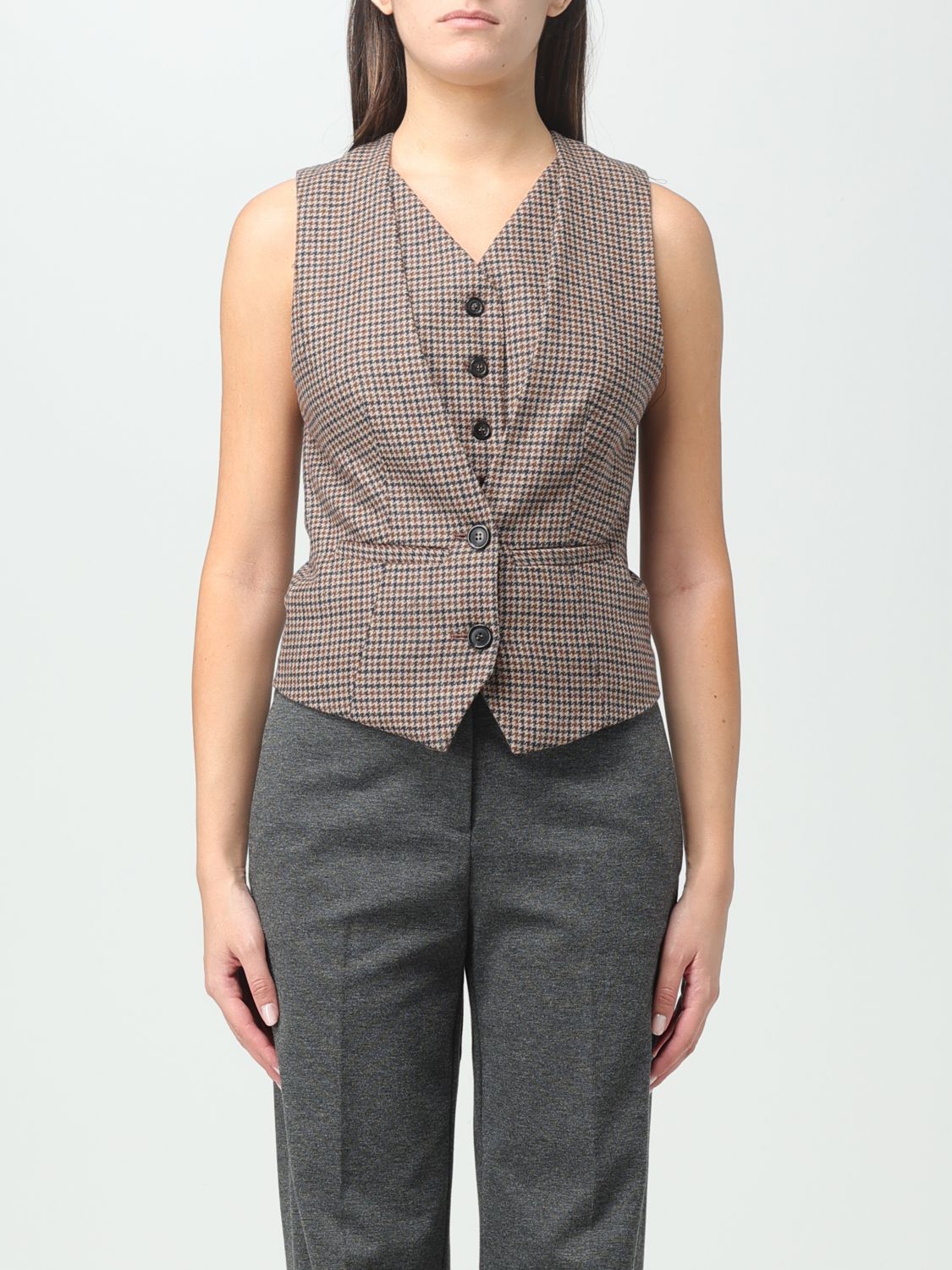 Grifoni Waistcoat GRIFONI Woman colour Camel