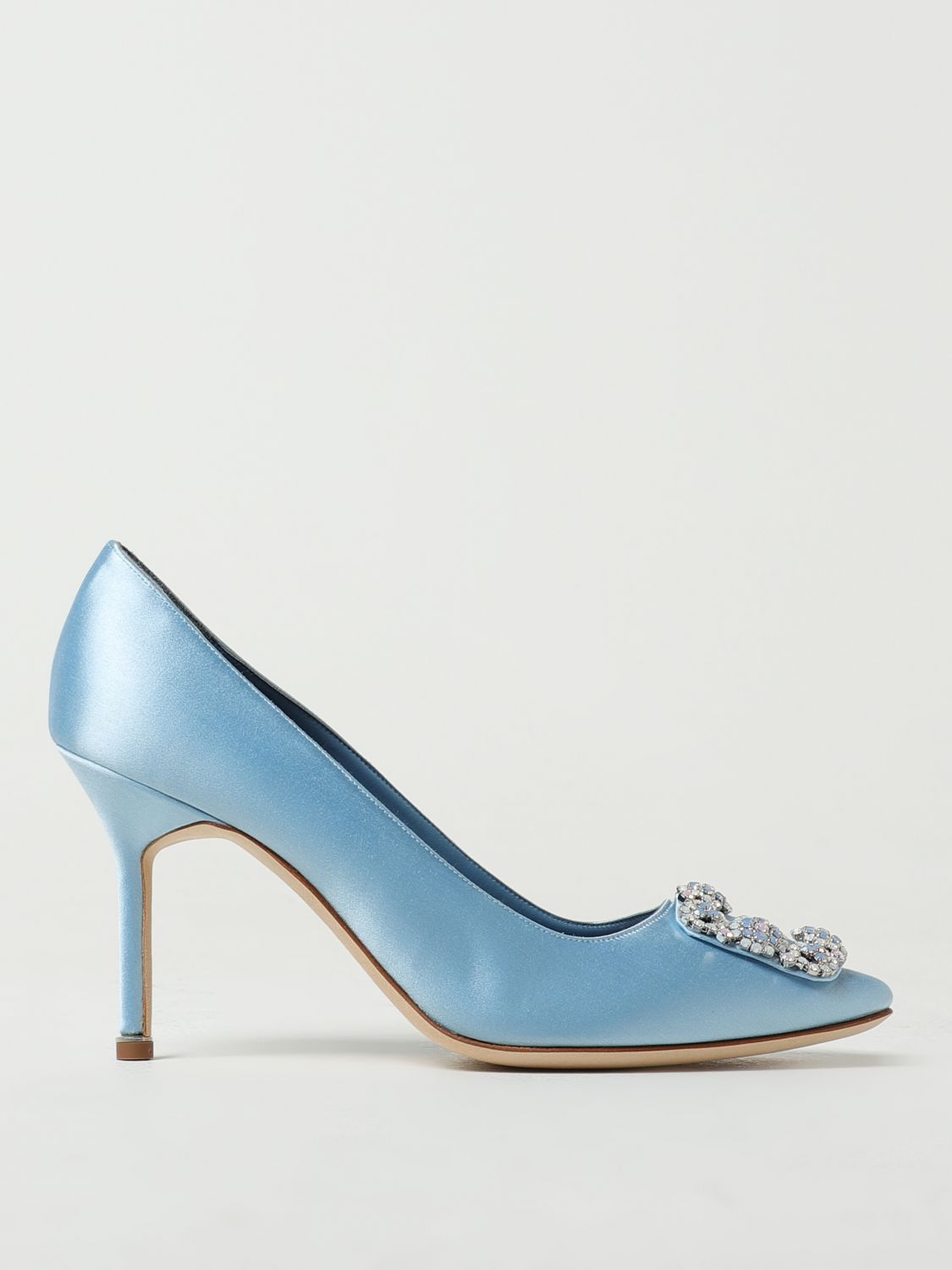Manolo Blahnik Court Shoes MANOLO BLAHNIK Woman colour Sky Blue
