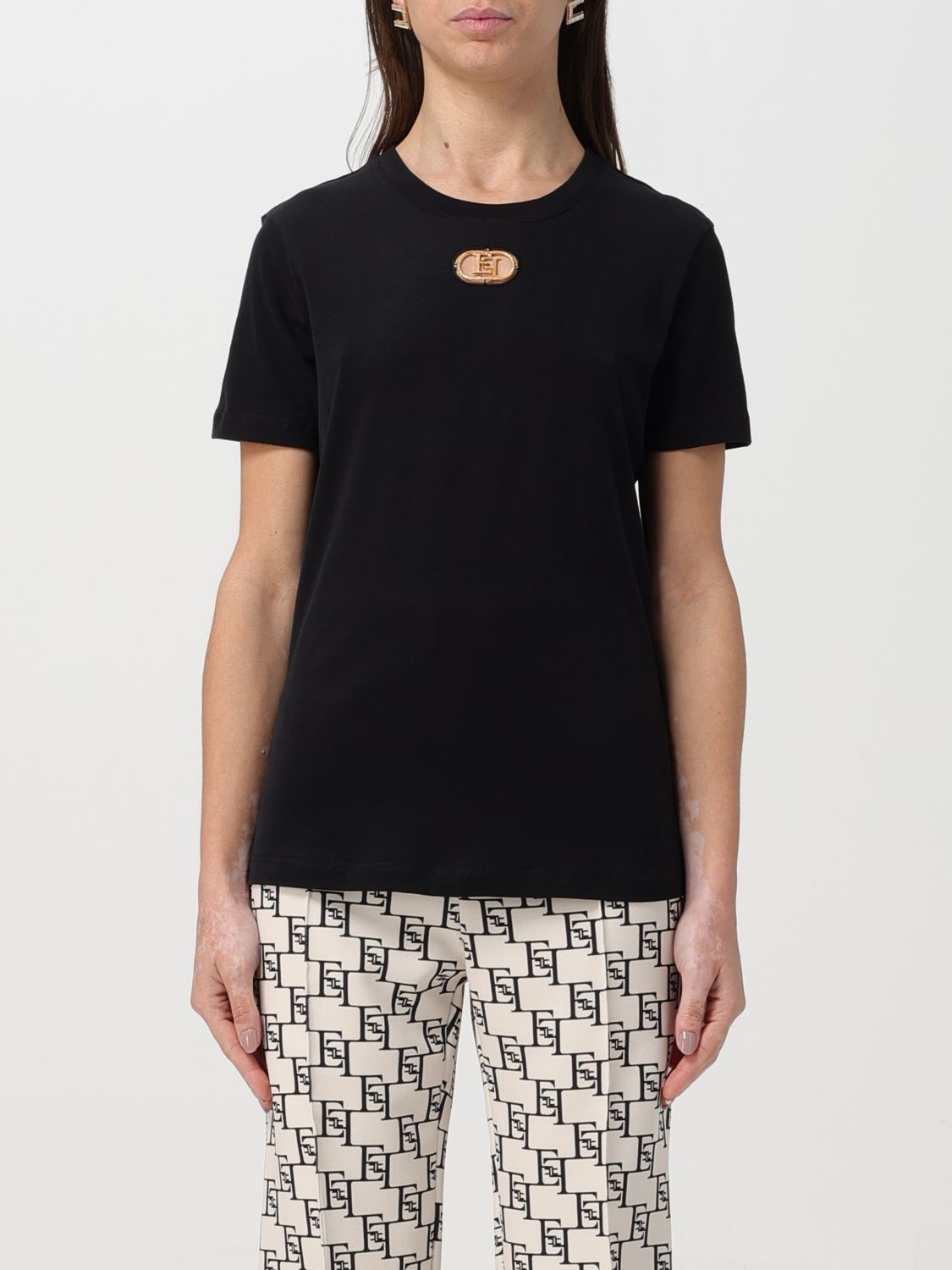 Elisabetta Franchi T-Shirt ELISABETTA FRANCHI Woman colour Black