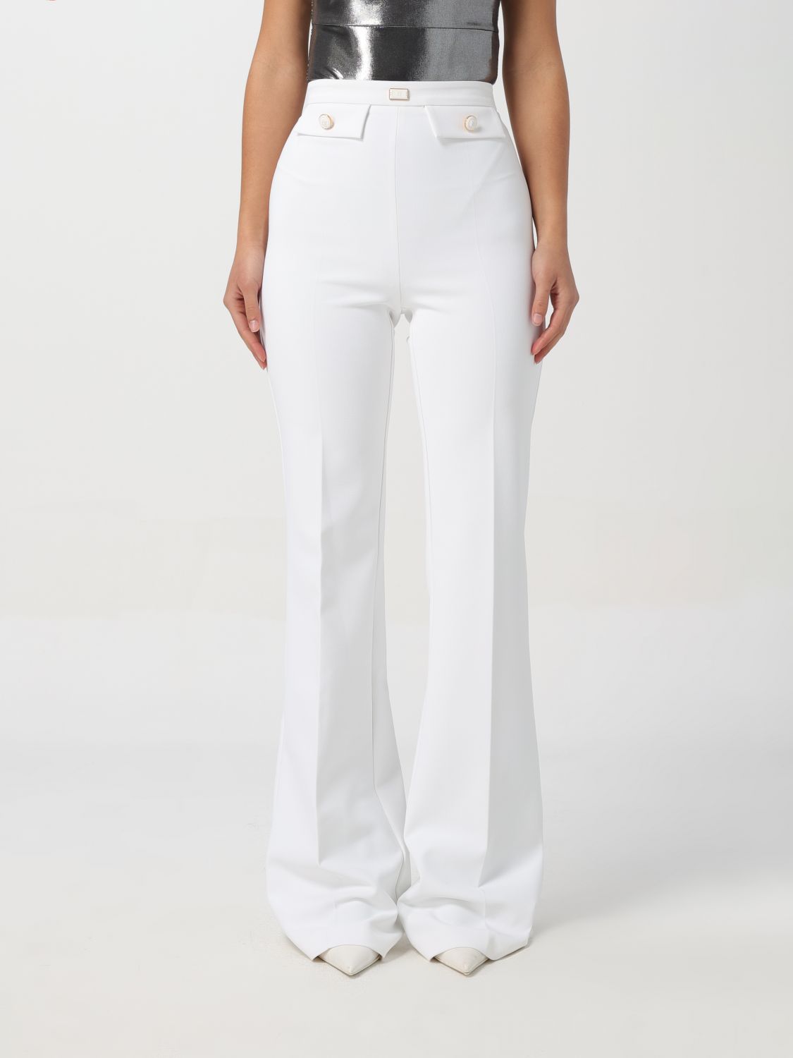 Elisabetta Franchi Trousers ELISABETTA FRANCHI Woman colour Ivory