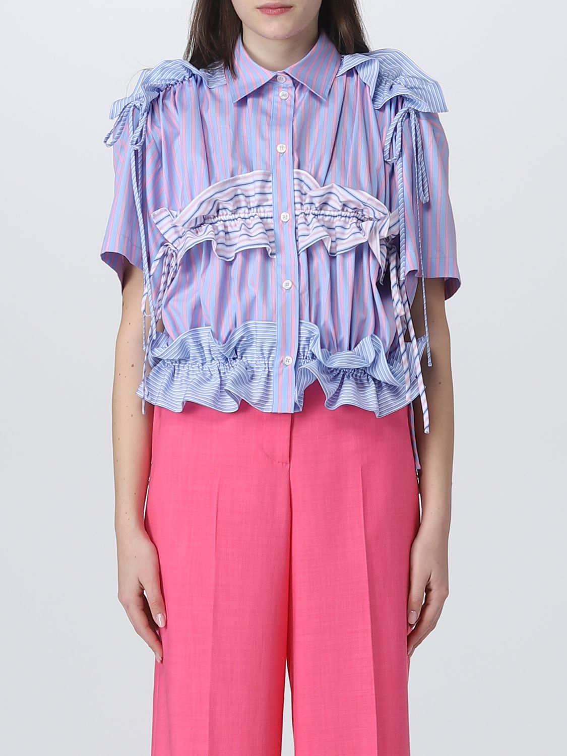 Msgm Shirt MSGM Woman colour Denim