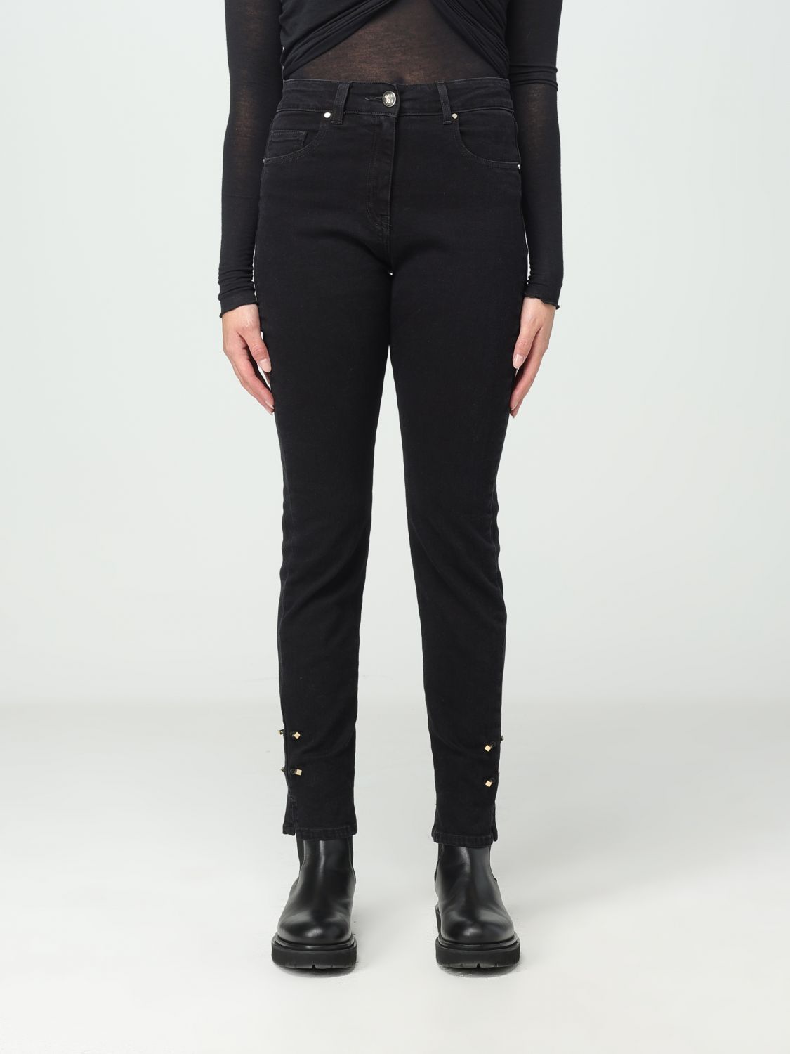 Simona Corsellini Jeans SIMONA CORSELLINI Woman colour Black