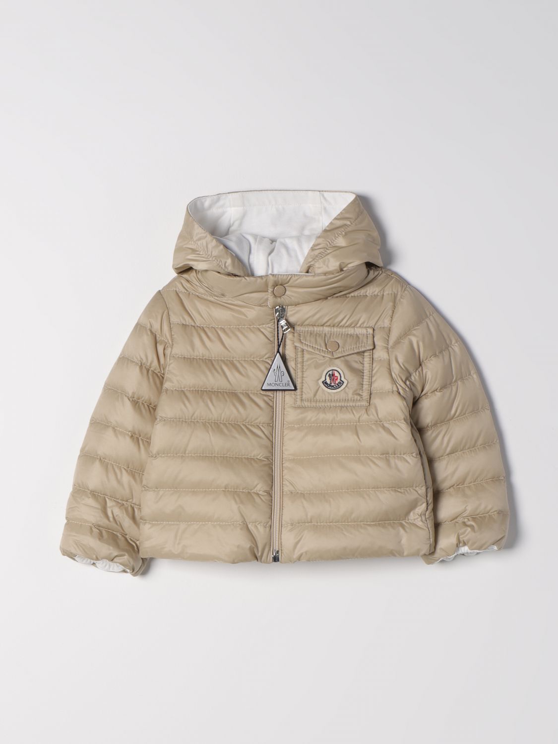 Moncler Jacket MONCLER Kids colour Beige