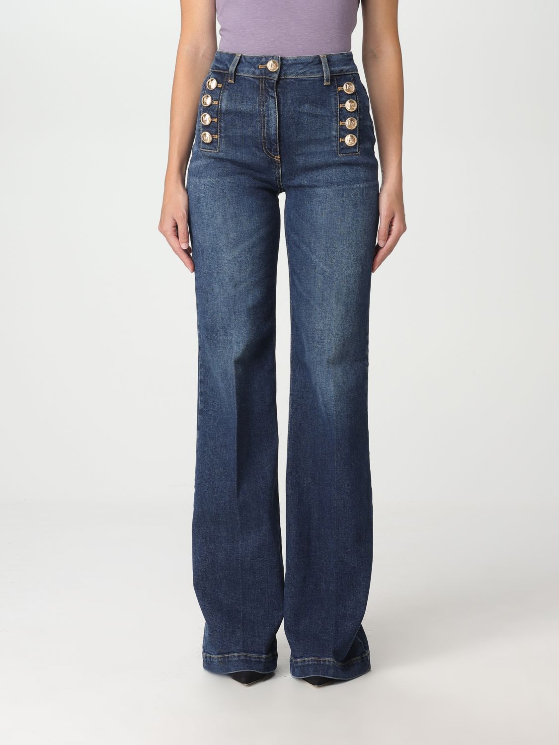 Elisabetta Franchi Jeans ELISABETTA FRANCHI Woman colour Blue