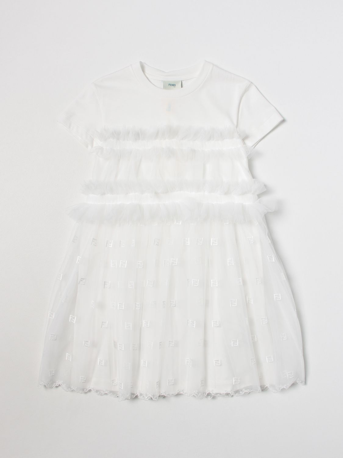 Fendi Kids Dress FENDI KIDS Kids colour Milk