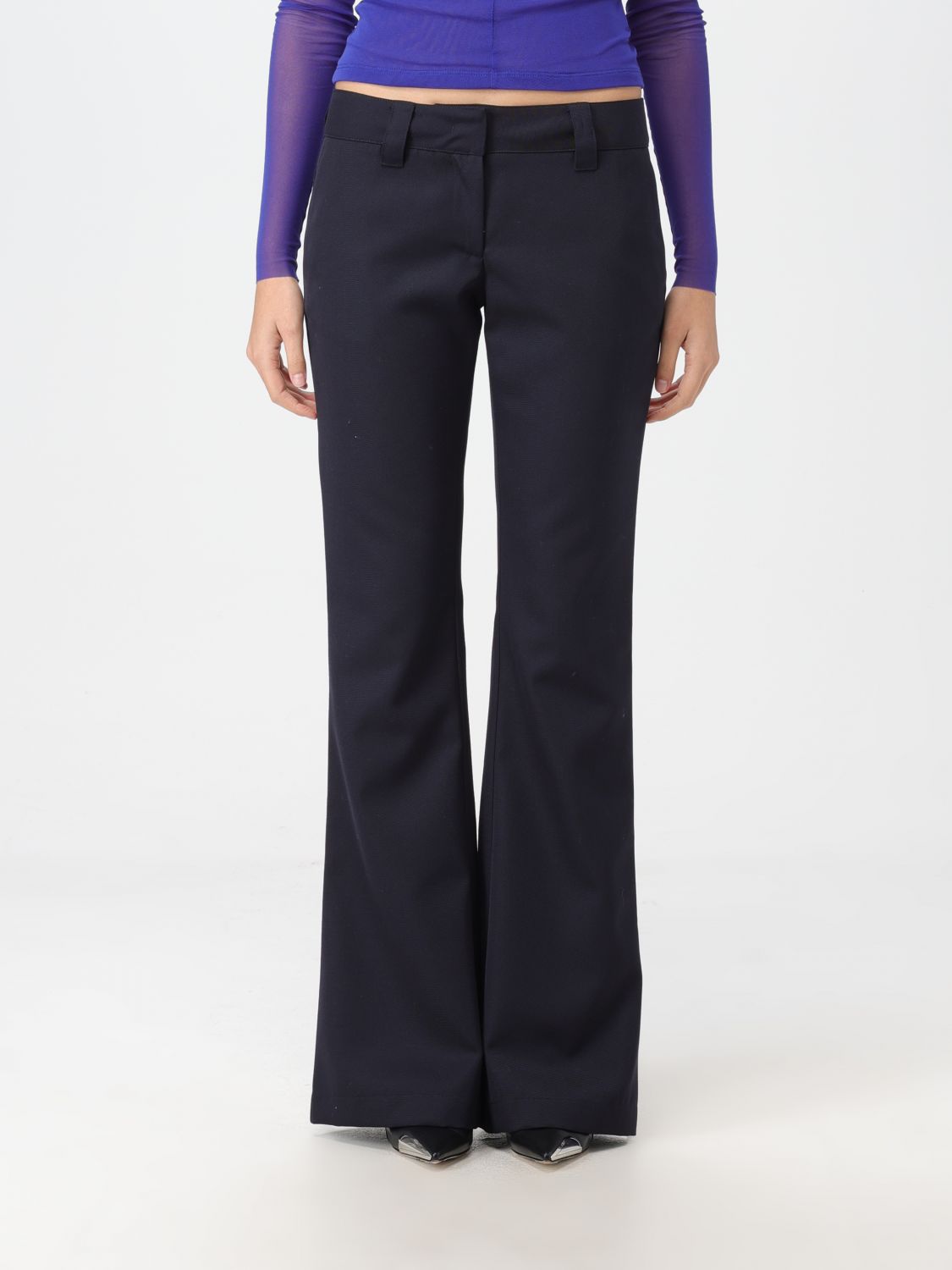 PALM ANGELS Trousers PALM ANGELS Woman colour Navy