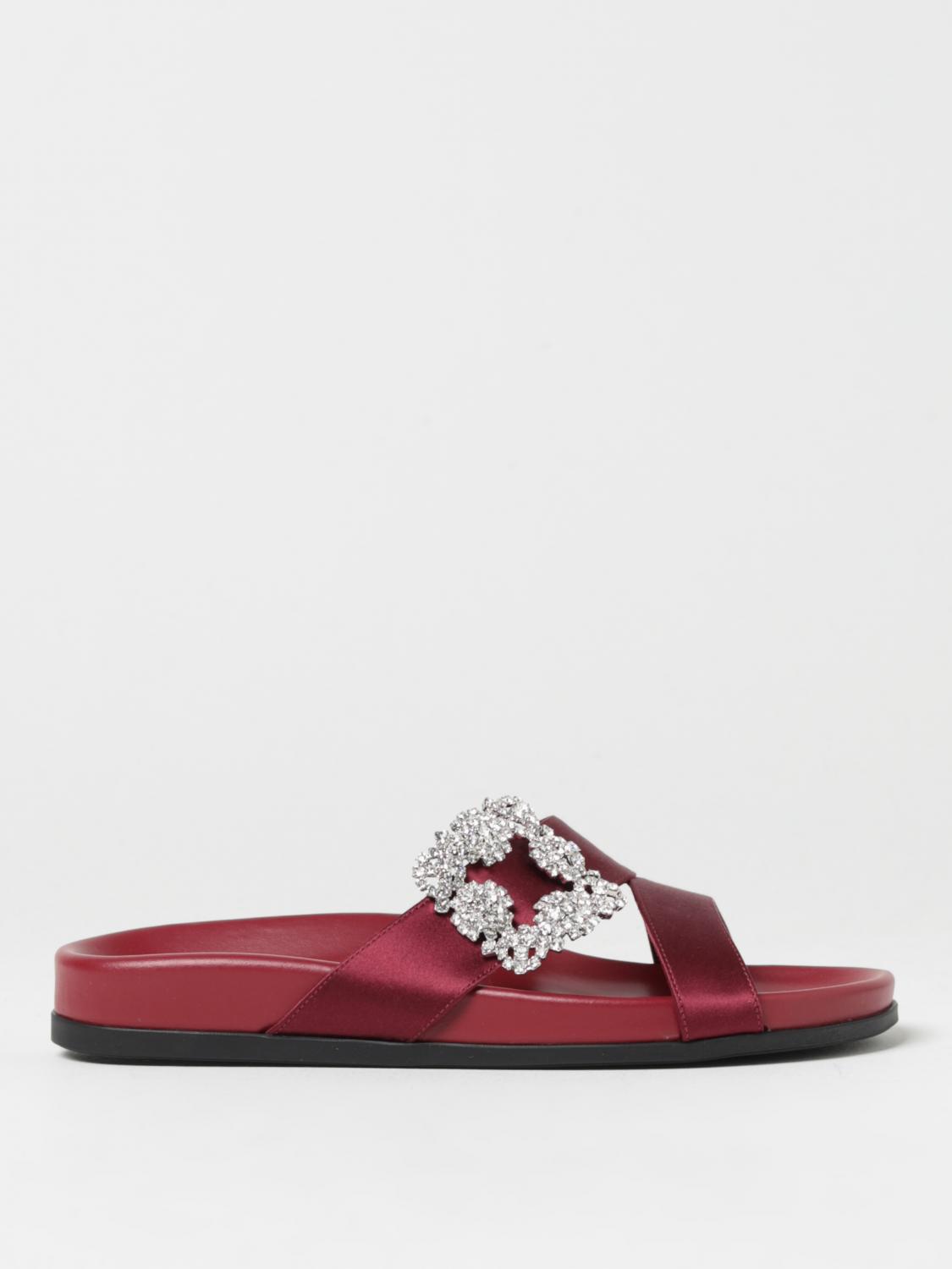 Manolo Blahnik Flat Sandals MANOLO BLAHNIK Woman colour Red