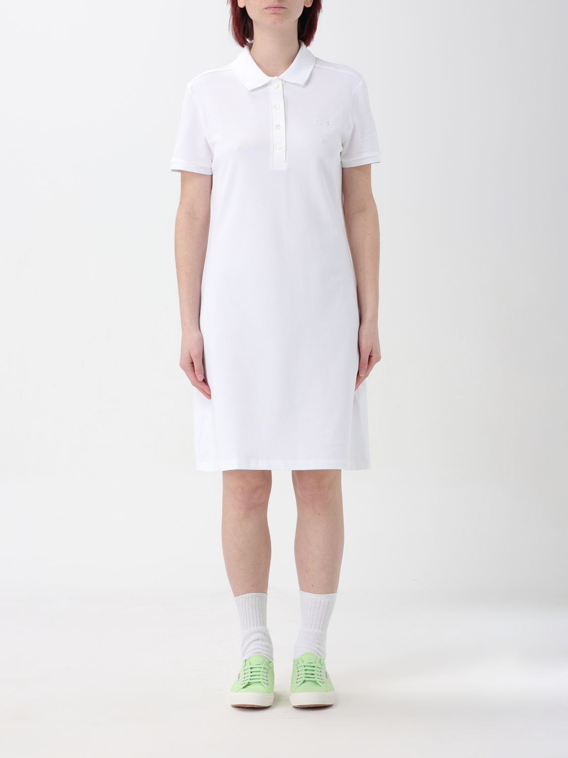 Lacoste Dress LACOSTE Woman colour White