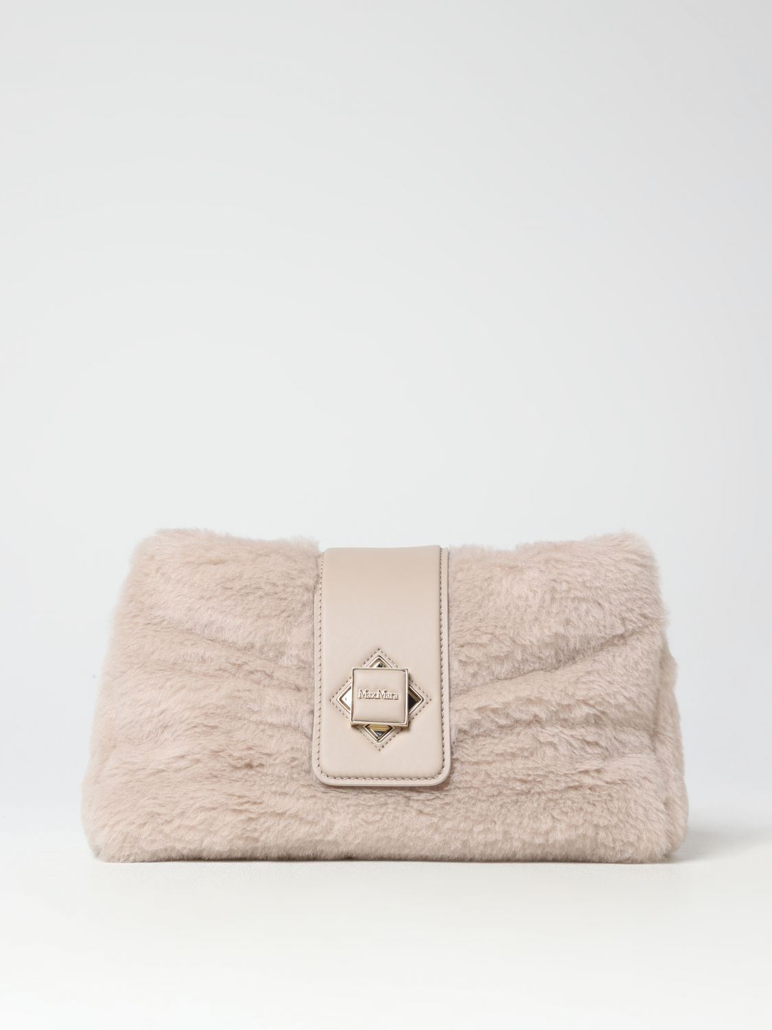 Max Mara Clutch MAX MARA Woman colour Beige