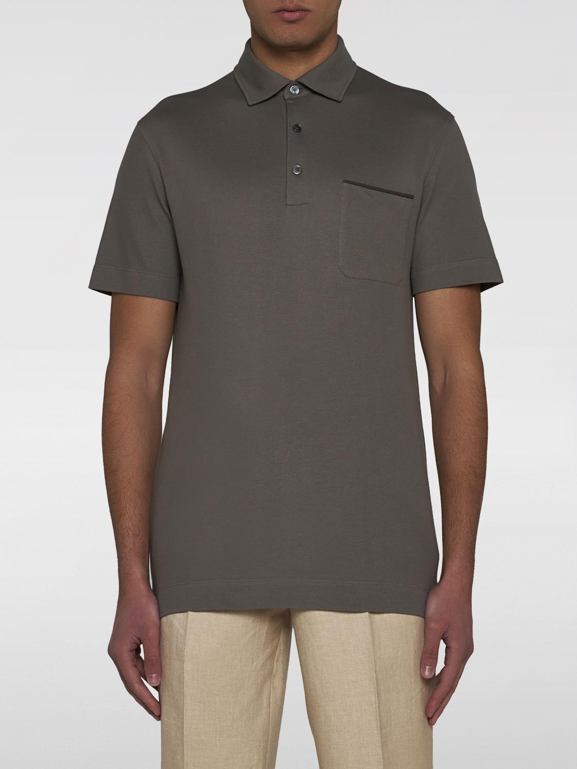 zegna Polo Shirt ZEGNA Men color Beige