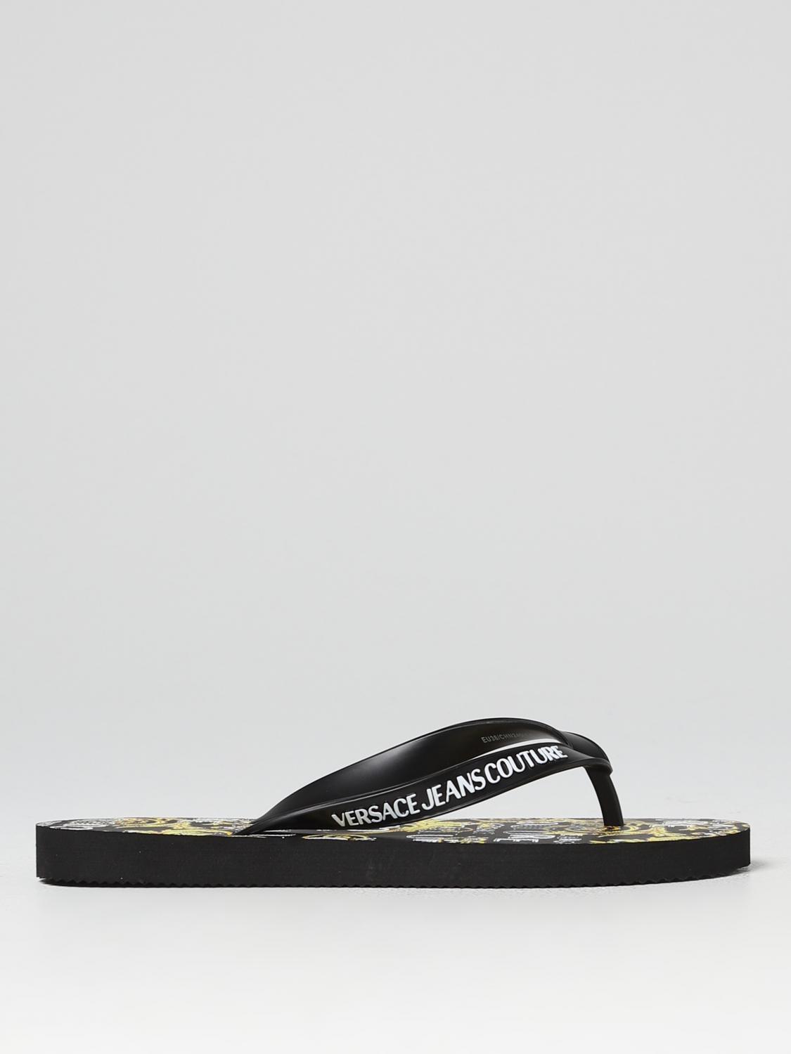 Versace Jeans Couture Flat Sandals VERSACE JEANS COUTURE Woman colour Black