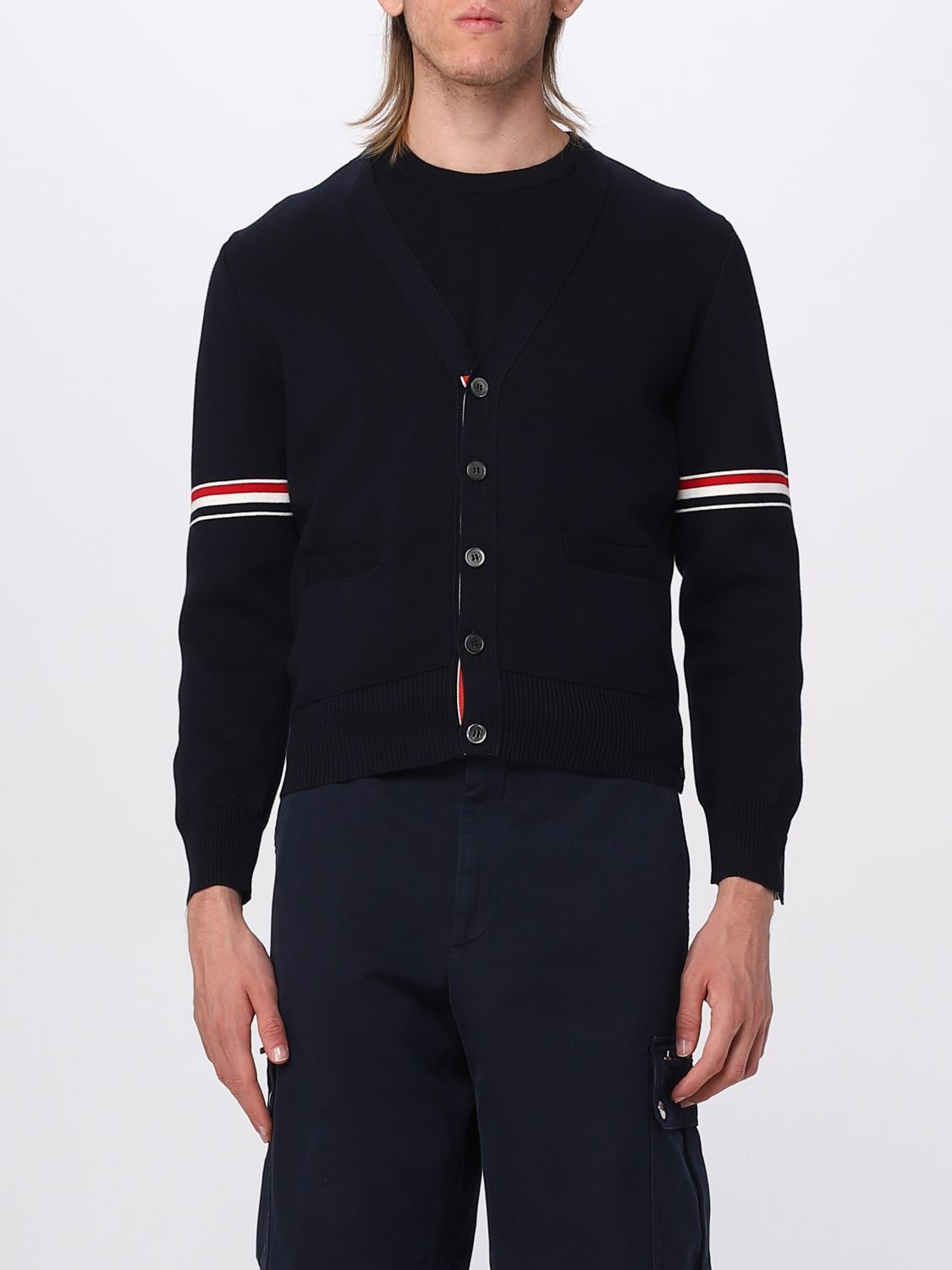 Thom Browne Cardigan THOM BROWNE Men colour Navy