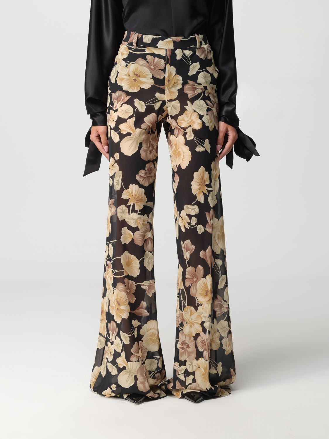 Saint Laurent Trousers SAINT LAURENT Woman colour Multicolor