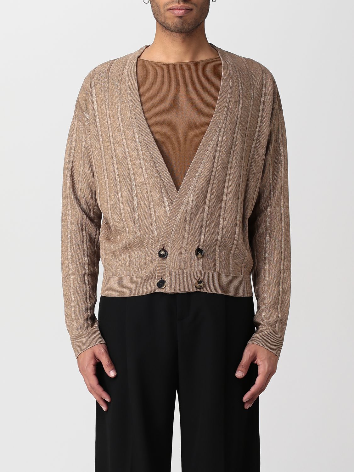 Saint Laurent Cardigan SAINT LAURENT Men colour Gold