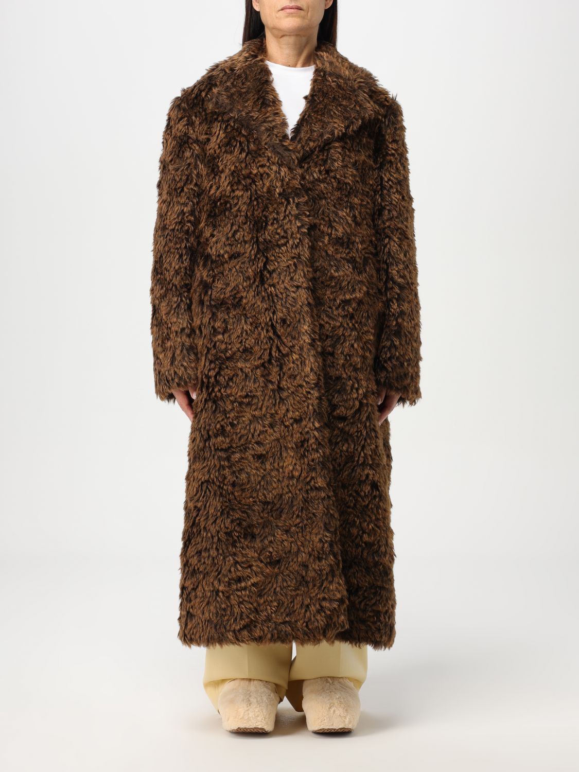 Jil Sander Fur Coats JIL SANDER Woman colour Hazel