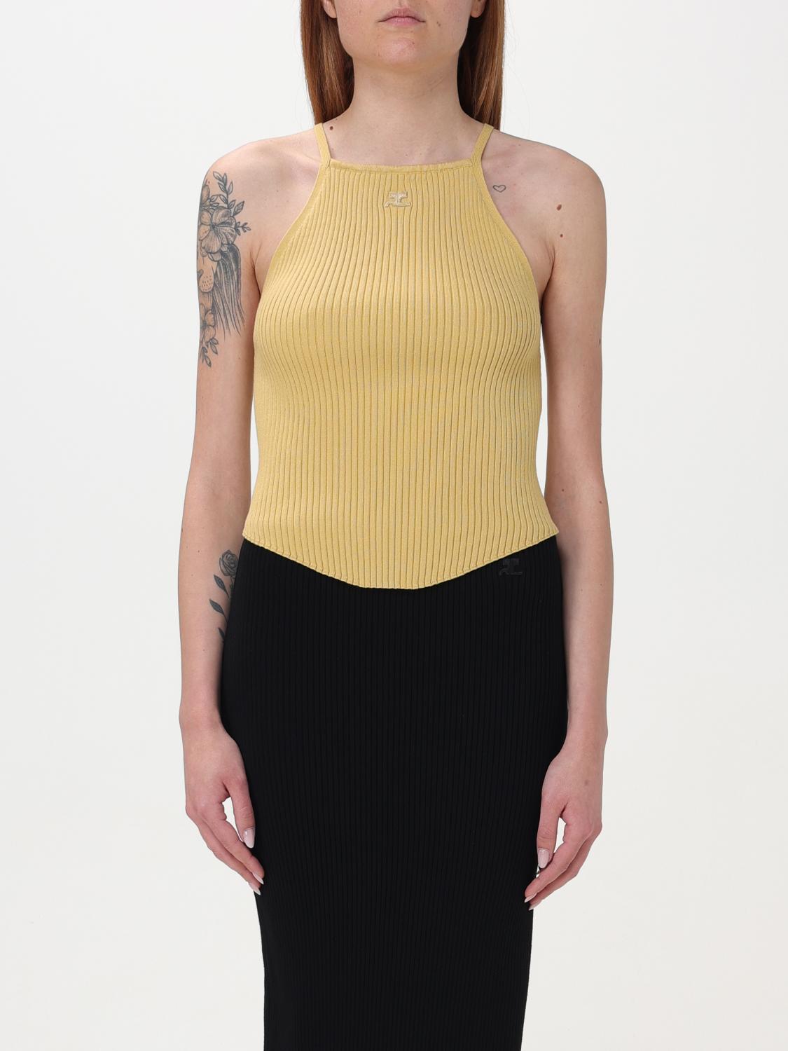 Courrèges Top COURRÈGES Woman colour Yellow