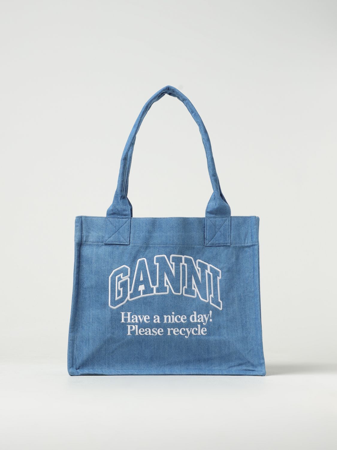 Ganni Tote Bags GANNI Woman colour Denim