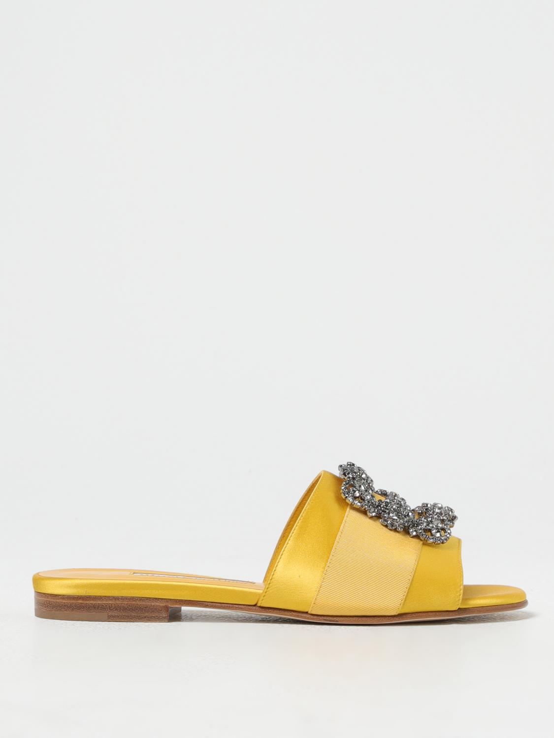 Manolo Blahnik Flat Sandals MANOLO BLAHNIK Woman color Ocher