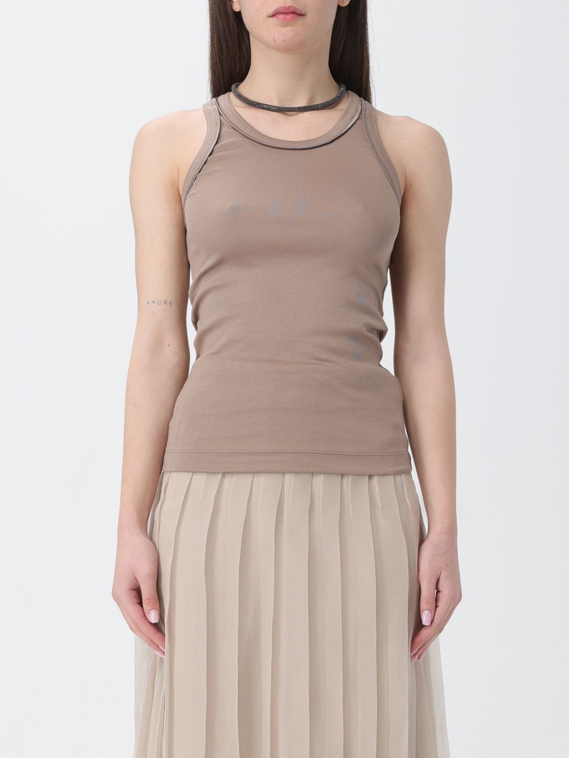 Brunello Cucinelli Top BRUNELLO CUCINELLI Woman colour Beige