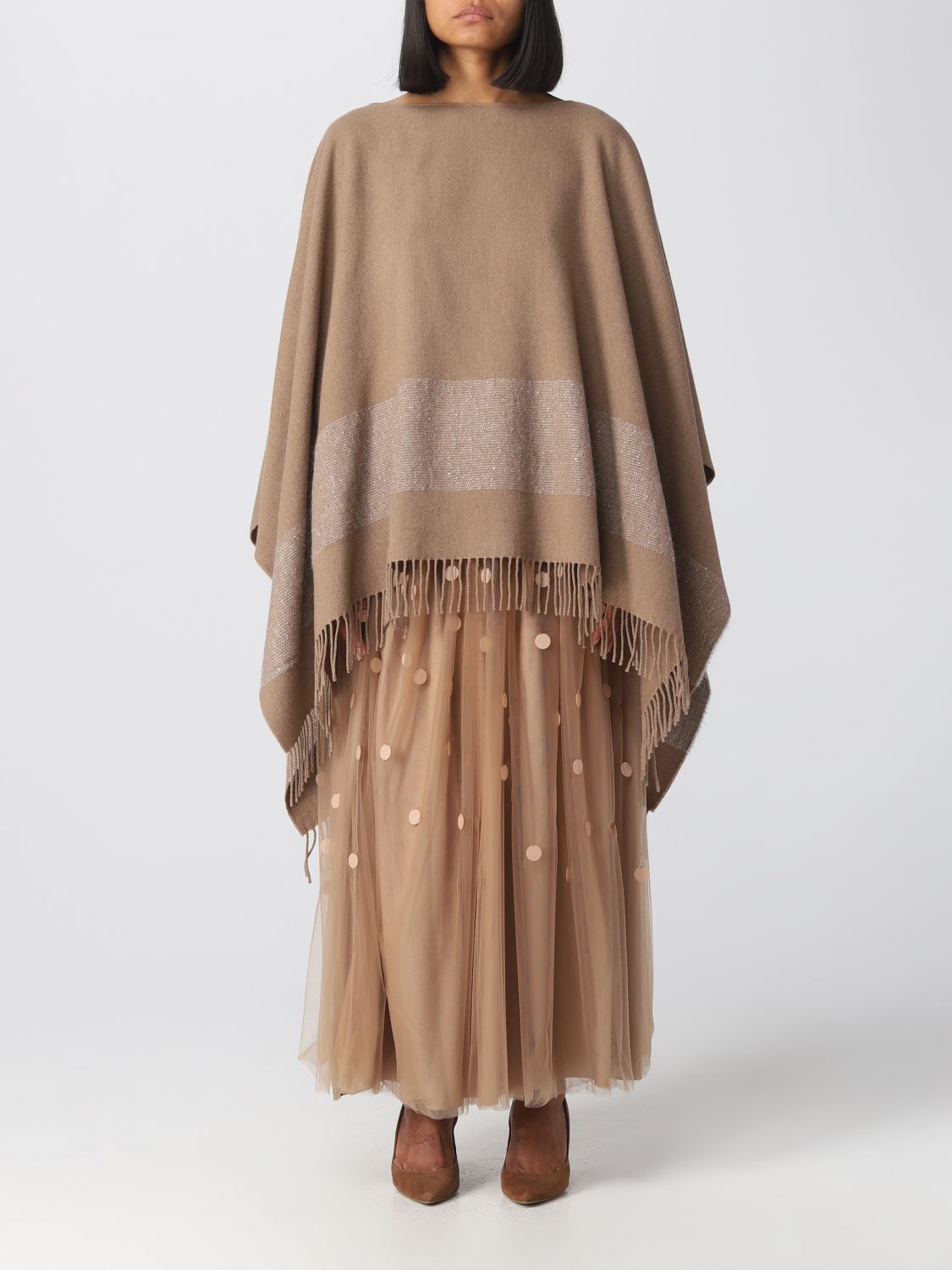 Fabiana Filippi Cloak FABIANA FILIPPI Woman colour Camel