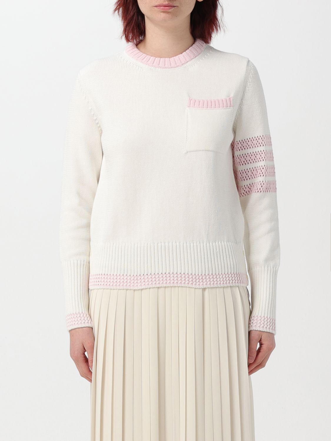 Thom Browne Sweatshirt THOM BROWNE Woman color White